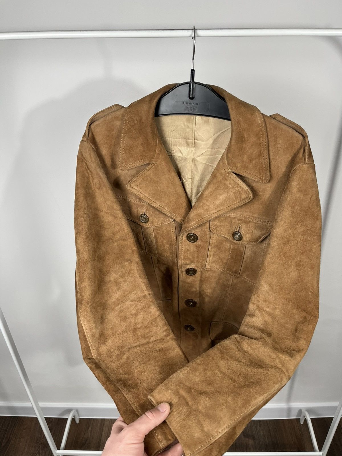 Leather Vintage Suede Leather Jacket Men’s Brown Belted Size US M / EU 48-50 / 2 - 5 Thumbnail