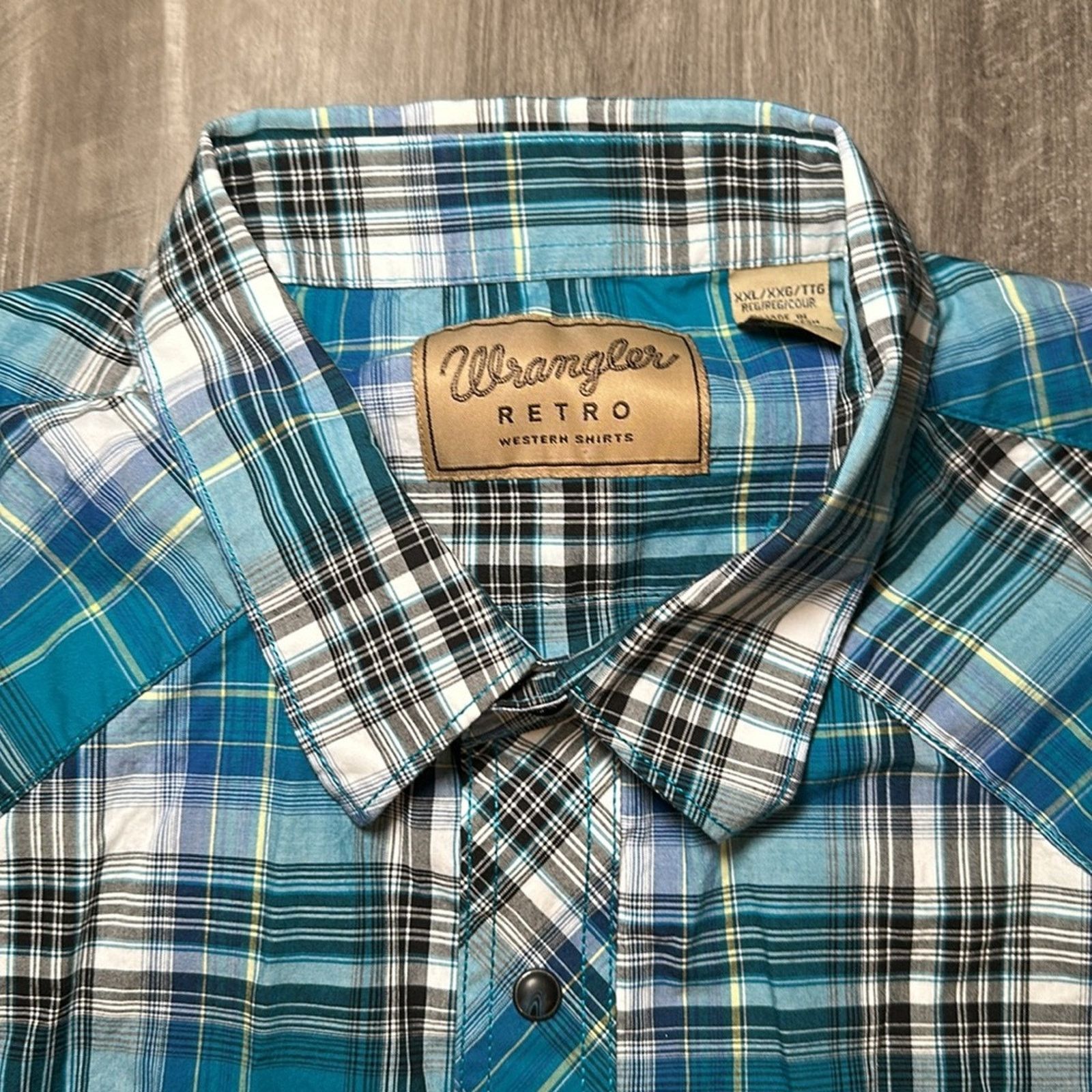 Wrangler Wrangler Retro Western Long Sleeve Pearl Snap Button - 2XL Size US XXL / EU 58 / 5 - 6 Thumbnail