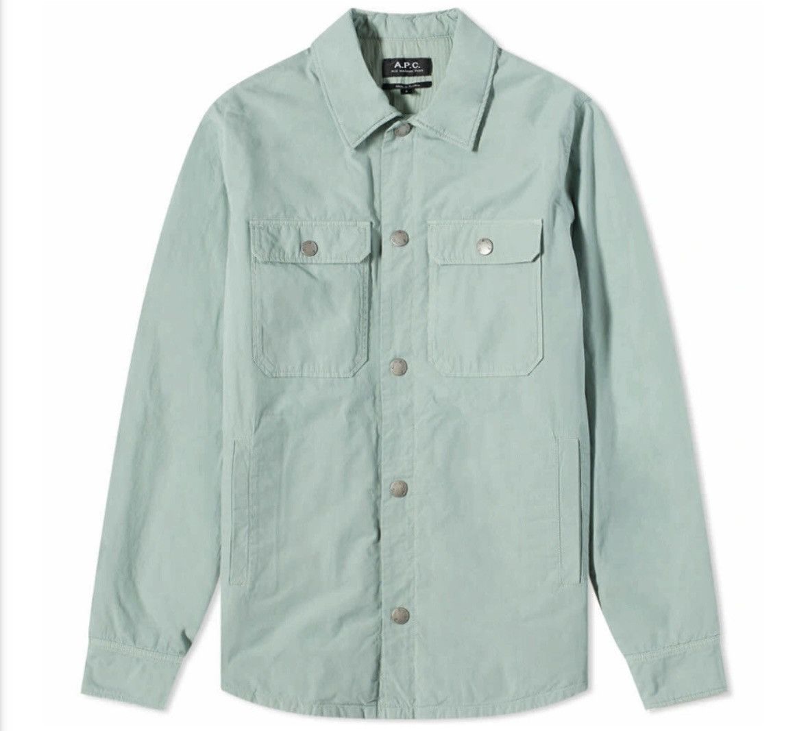 image of A P C Alex Shirt Jacket in Green, Men's (Size Small)