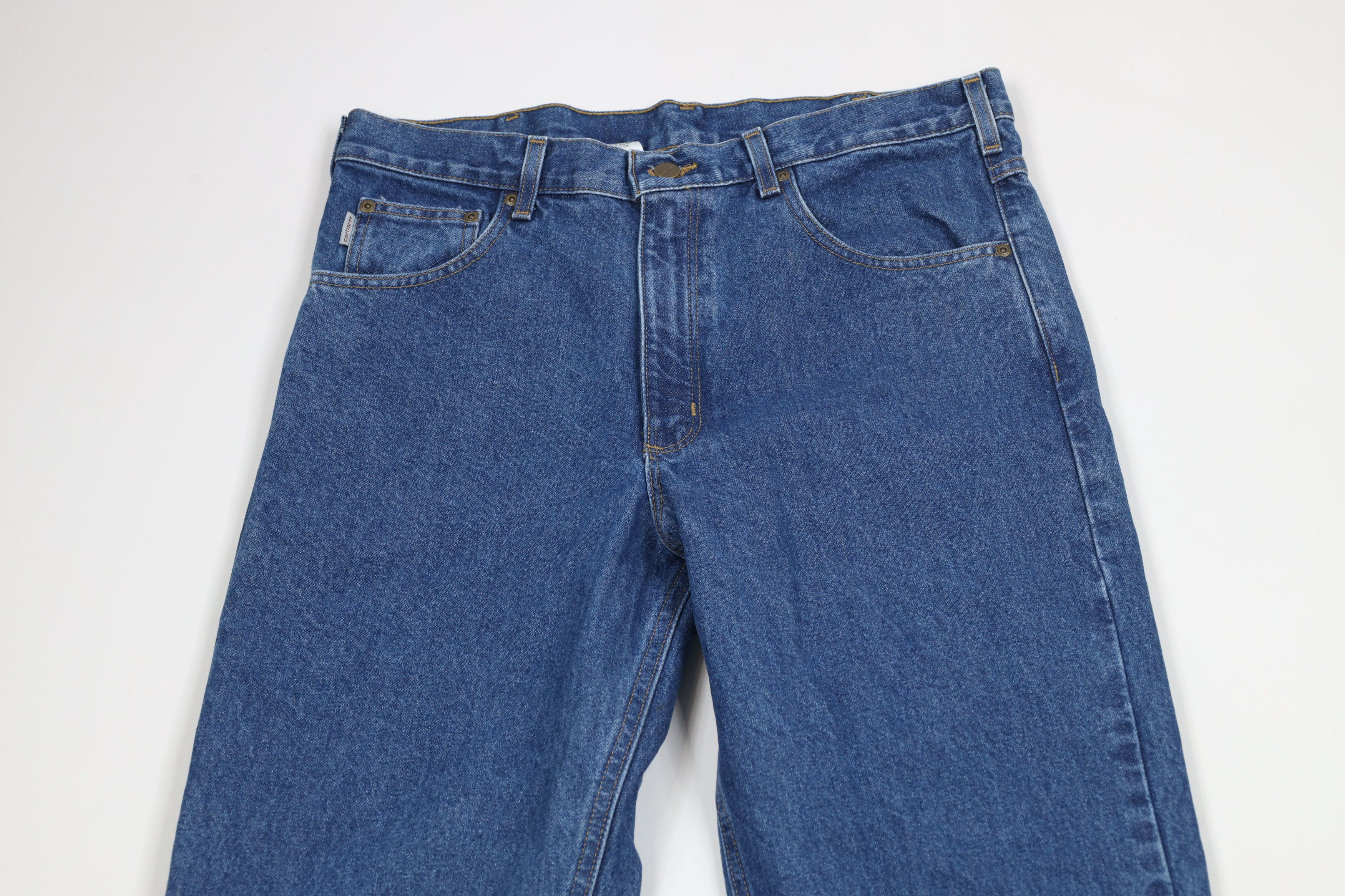 Carhartt × Vintage Vintage Y2K Carhartt Spell Out Relaxed Fit Wide Leg Jeans Size US 34 / EU 50 - 2 Thumbnail