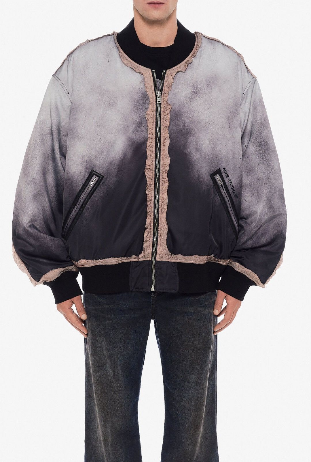 Acne Studios Last Size Acne Studios Ocari Nylon Distressed-Effect Bomber Size US XL / EU 56 / 4 - 9 Thumbnail