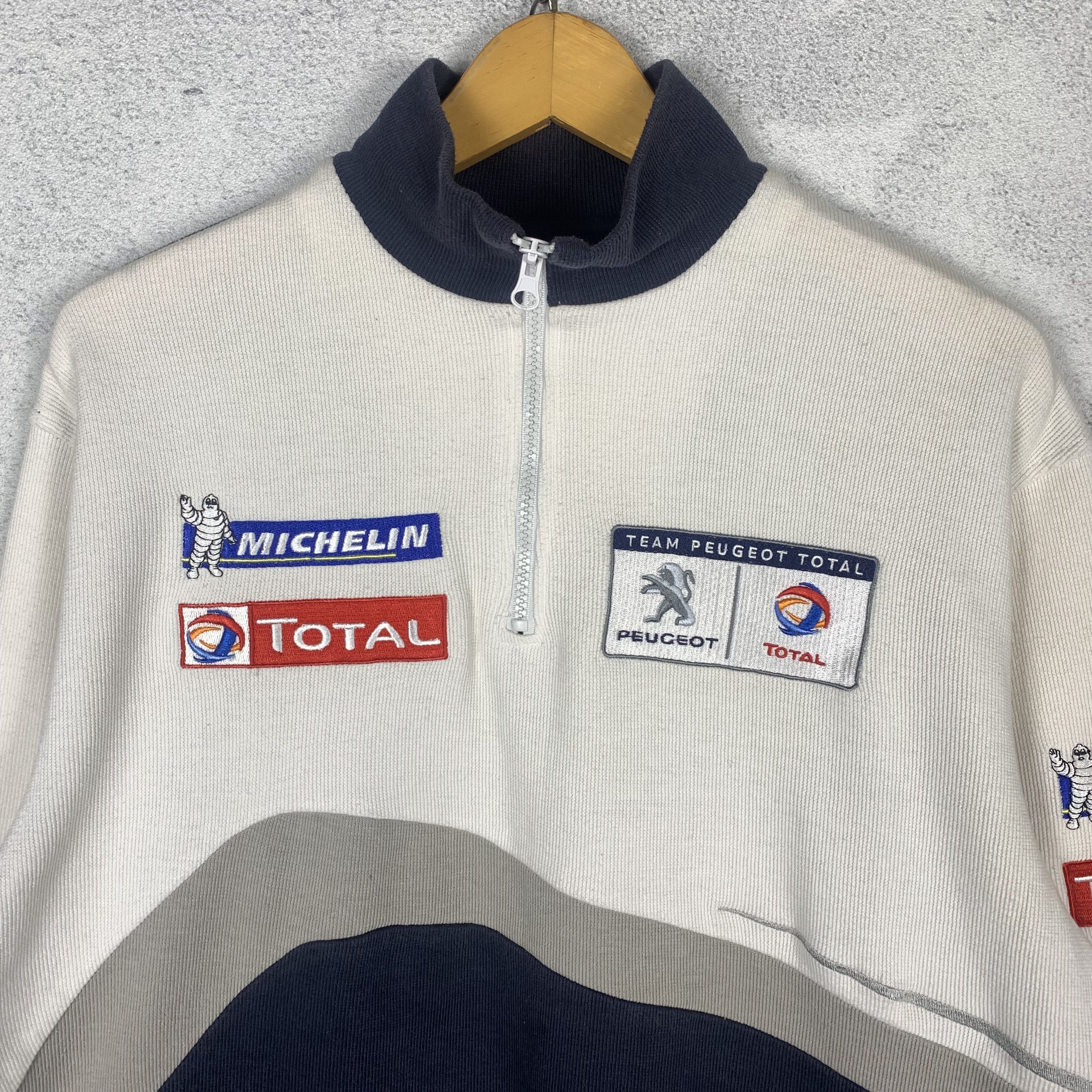 Formula 1 Team Peugeot Total Halfzip Sweatshirt Racing F1 Size US XL / EU 56 / 4 - 4 Thumbnail