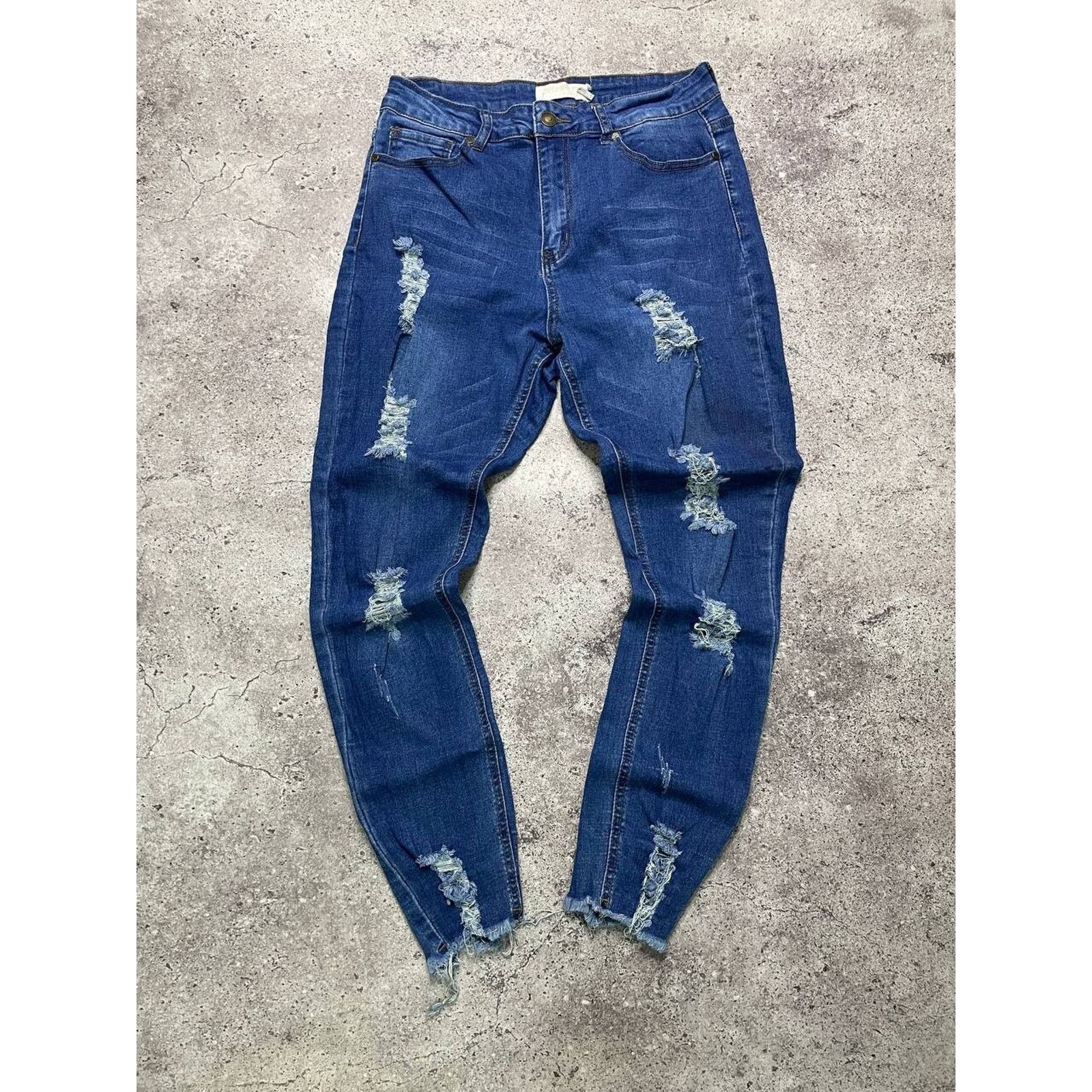 Vintage Vintage Celebrity Ace Distressed Blue Skinny Streetwear Size 30" / US 8 / IT 44 - 4 Thumbnail
