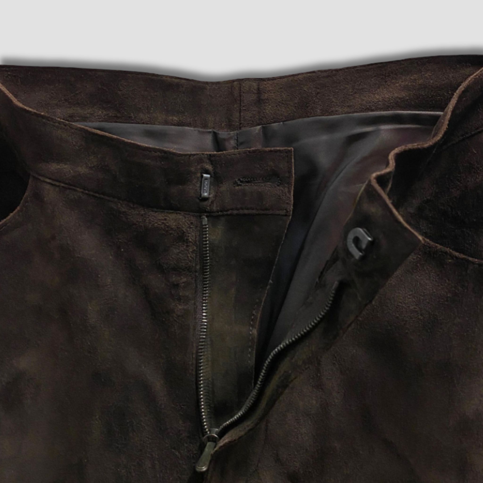 Jil Sander JIL SANDER Dark Brown Suede Leather Pants Size US 32 / EU 48 - 6 Thumbnail