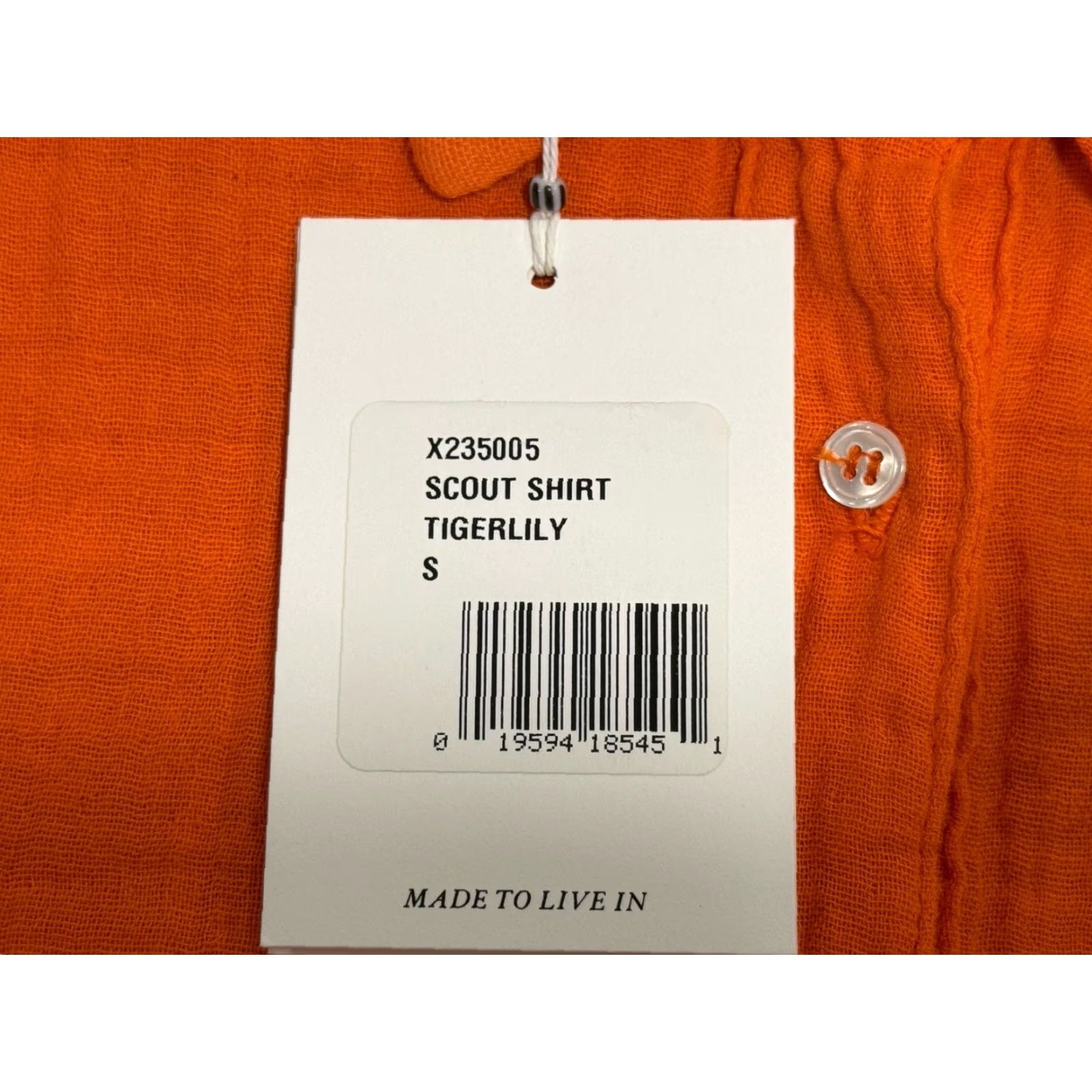 Xirena NWT Xirena Scout Cotton Gauze Shirt Tigerlily S Orange Button-Up Women Long Sleeve Casual Workwear Size S / US 4 / IT 40 - 5 Thumbnail