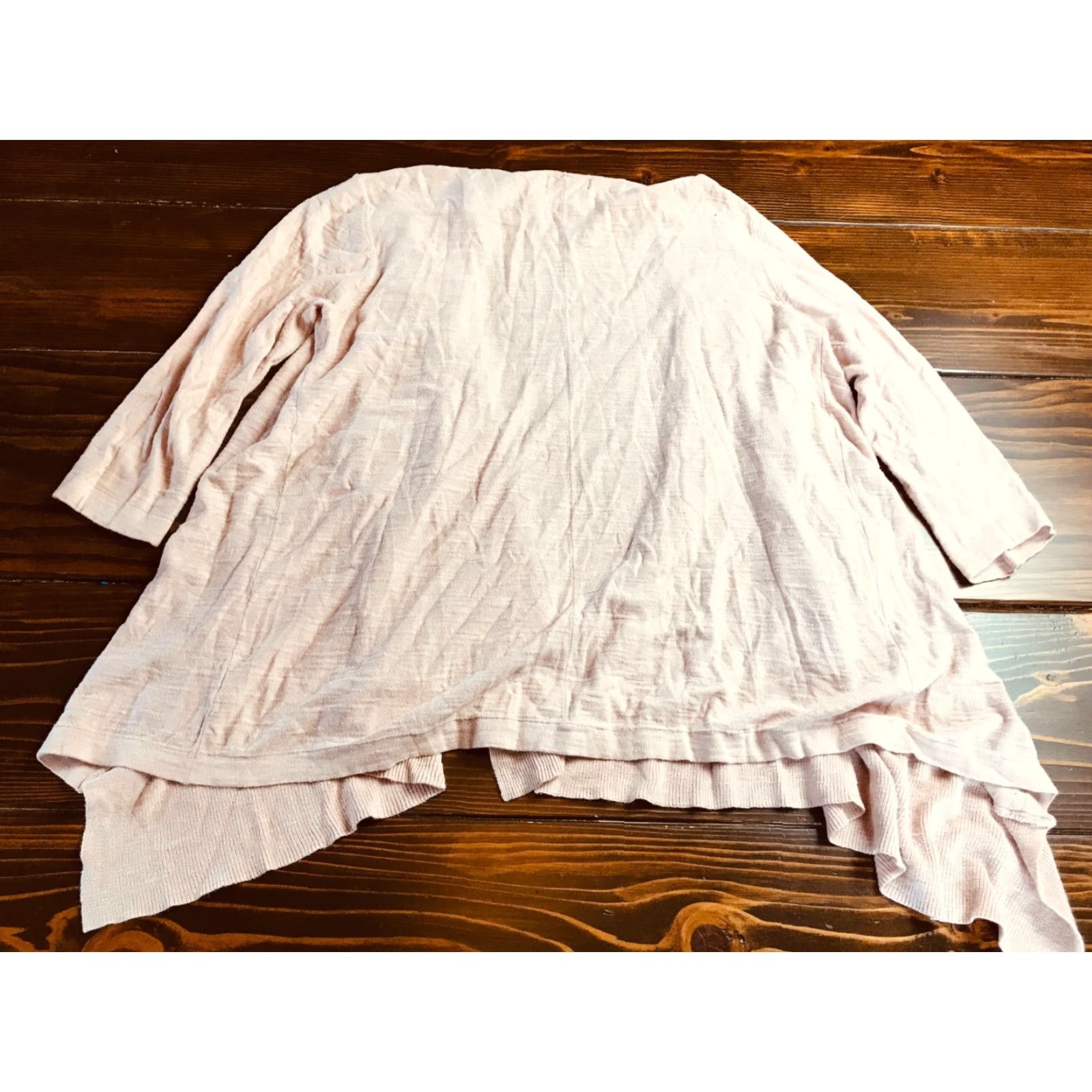 Vintage ANA Cardigan Sweater Women's XL Salmon Ribbed Long Sleeve Wrap Casual Size XL / US 12-14 / IT 48-50 - 7 Thumbnail