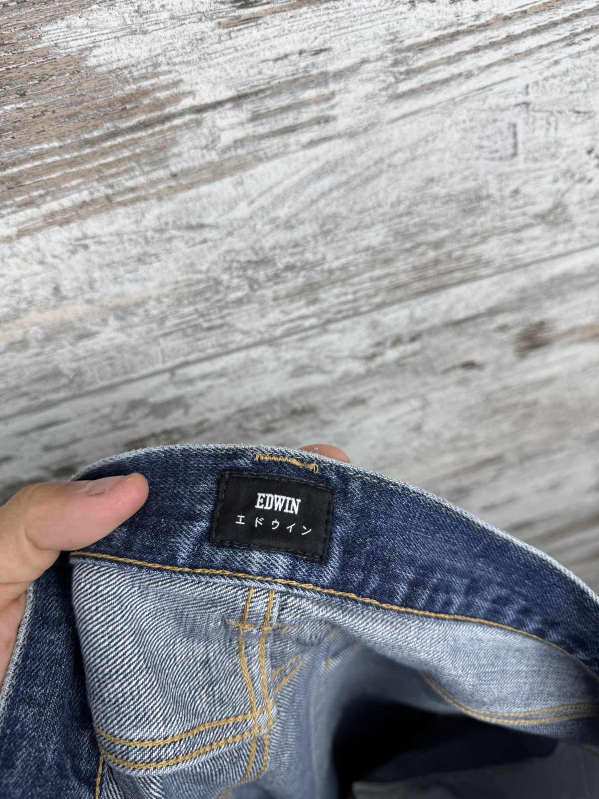 Edwin Mens Vintage Edwin Javanese denim jeans Selvedge pants rare Size US 31 - 15 Thumbnail