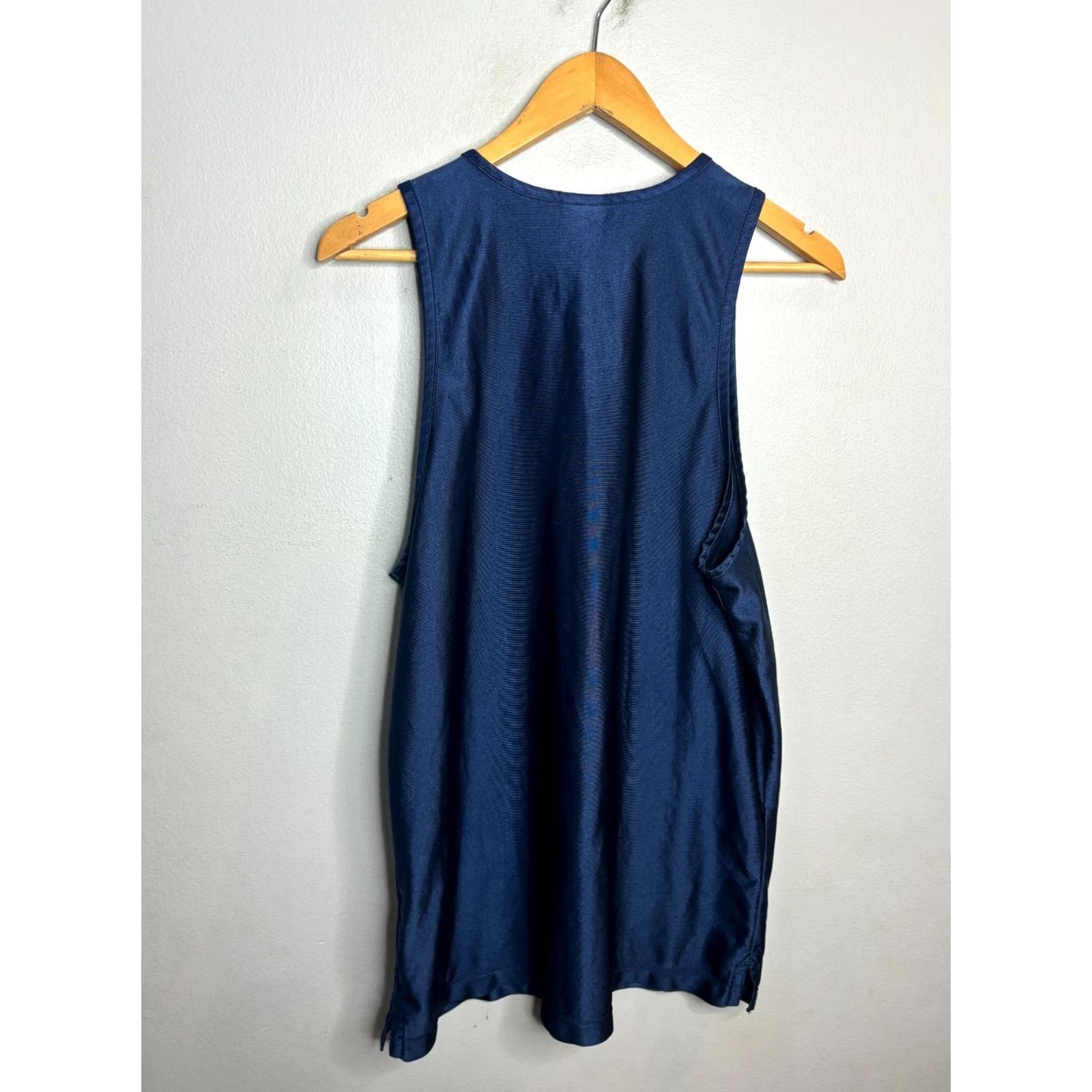 Nike VINTAGE Nike Blue Satin Dazzle Shimmer Jersey Tank Large USA 90’s Basketball Mens Size US L / EU 52-54 / 3 - 4 Thumbnail