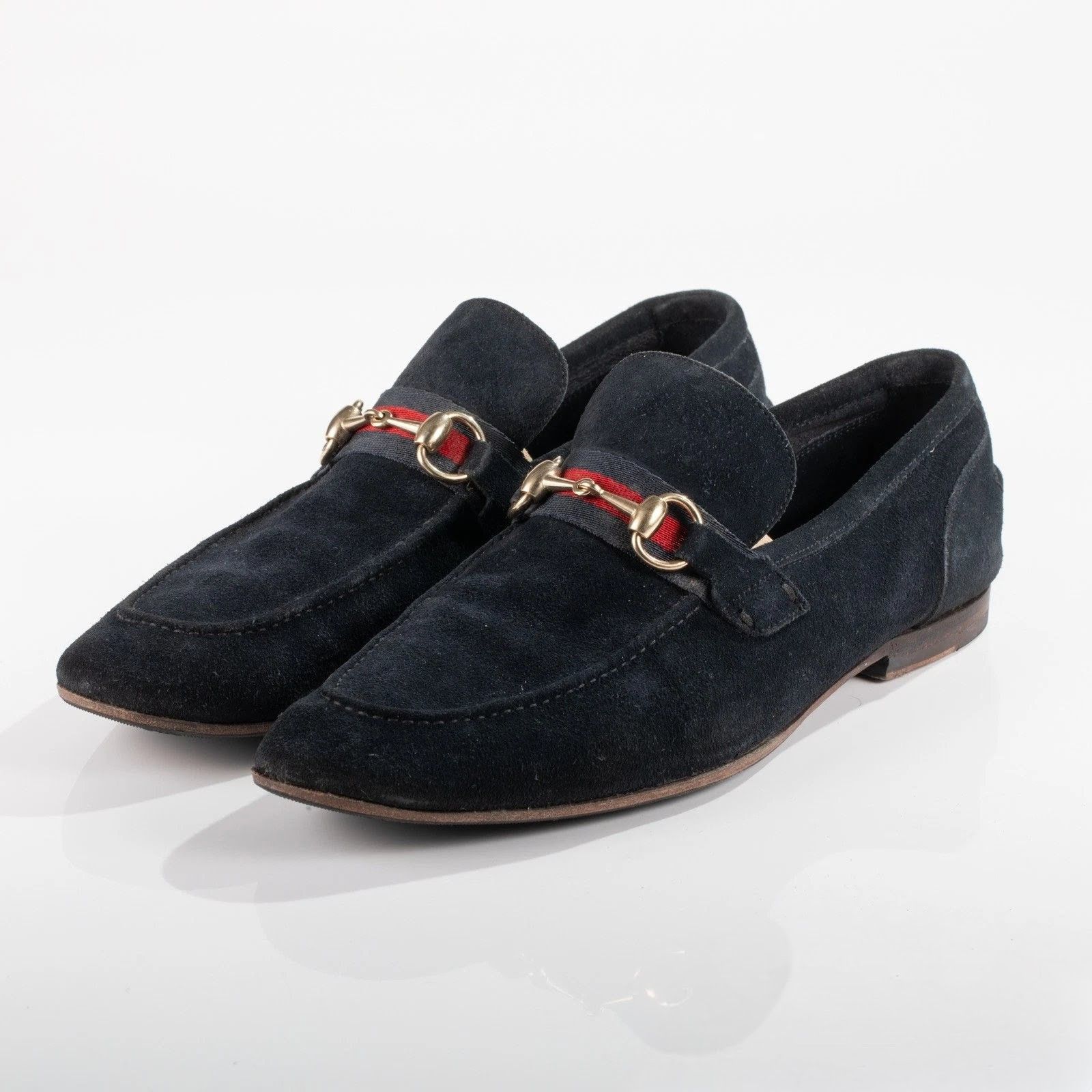 Gucci Gucci Horsebit Loafers Navy Blue Suede 9 Leather Size US 9 / EU 42 - 3 Thumbnail