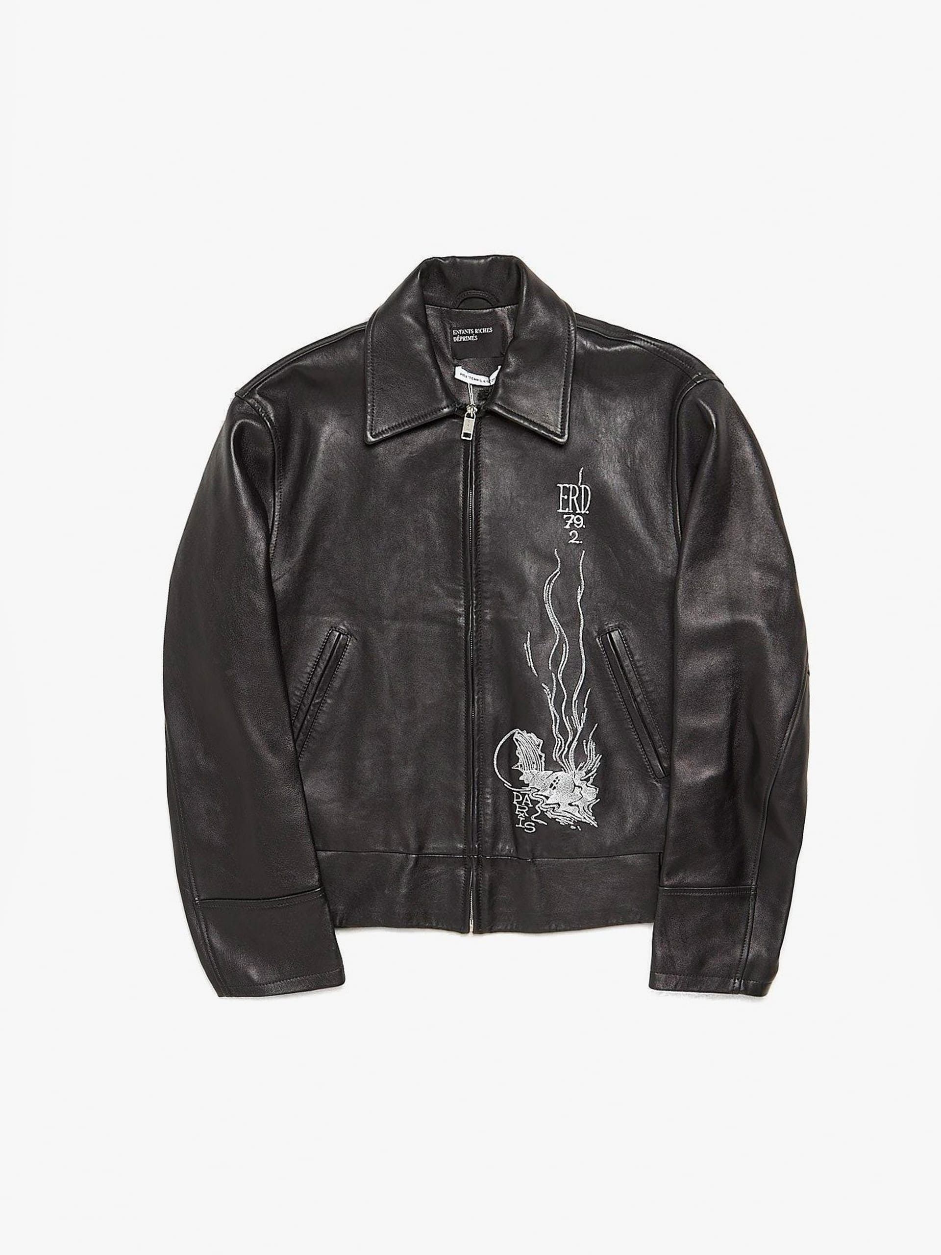 Enfants Riches Deprimes Black Arcane 17 Logo Embroidered Zipped