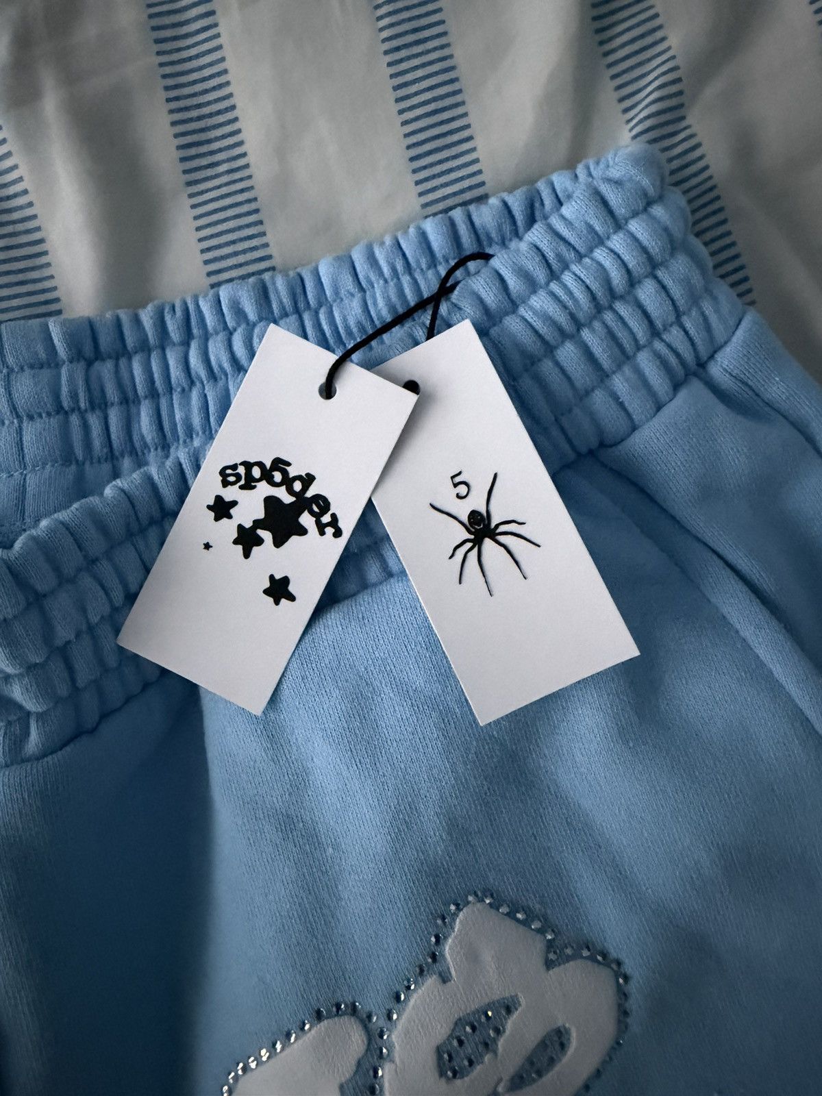 Sp5der Sp5der OG Web Sweatshort 'Sky Blue' Size US 28 / EU 44 - 3 Thumbnail