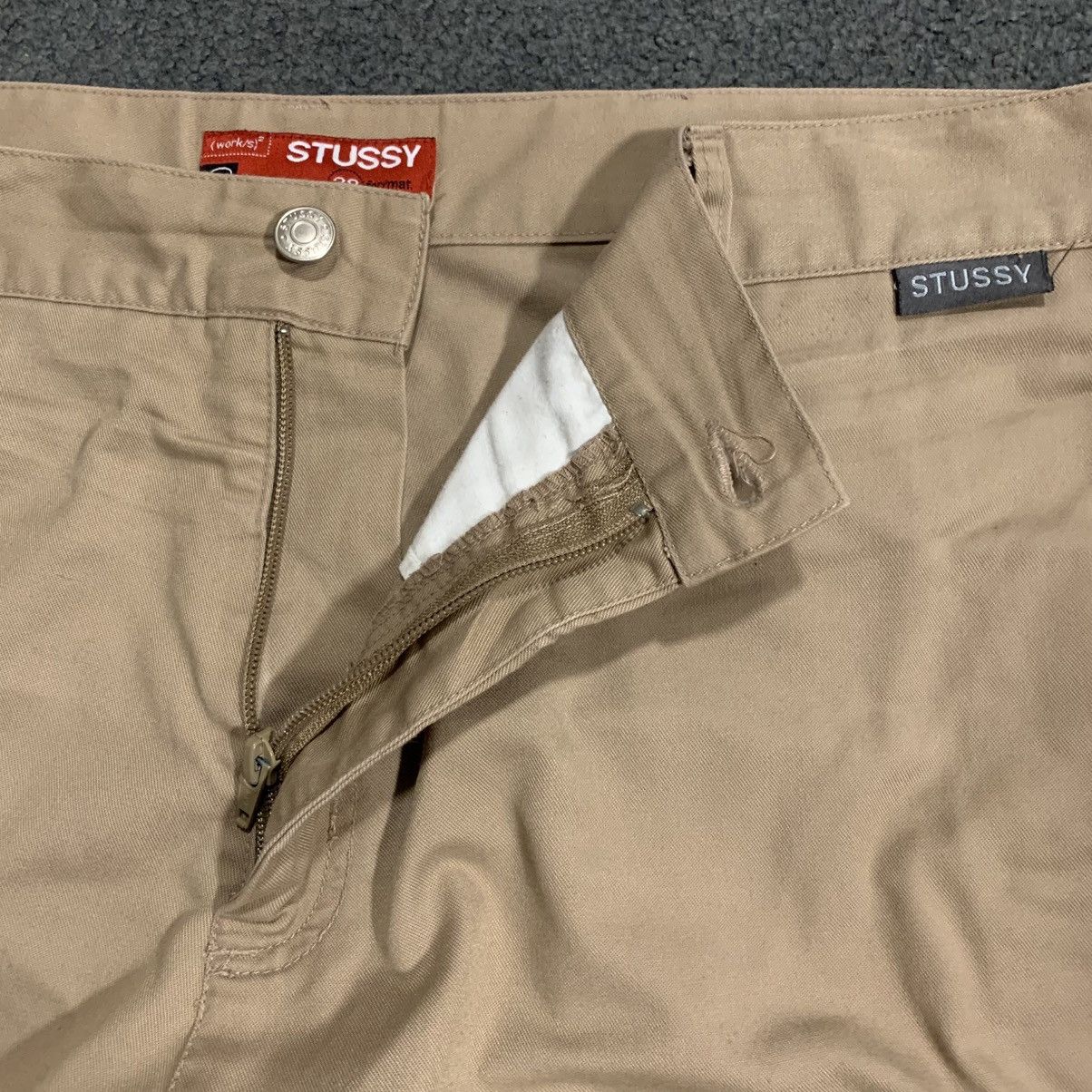 Stussy Vintage Y2K Stüssy (work/s)² Double Knee Work Pants - Khaki Size US 38 / EU 54 - 4 Thumbnail