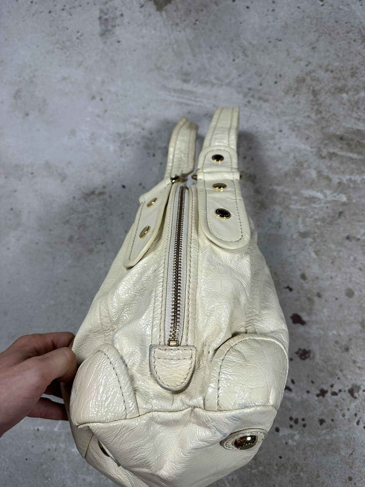 Marc Jacobs × Marc by Marc Jacobs Marc by Marc Jacobs Cream Tote Bag Cow Leather Vintage Gold Size ONE SIZE - 7 Thumbnail