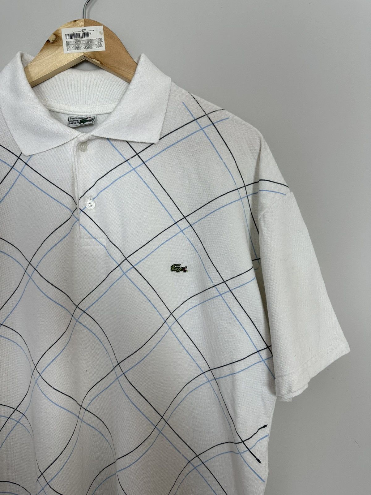 Lacoste Vintage Lacoste Polo XXL Made in France Grid Pattern Size US XXL / EU 58 / 5 - 3 Thumbnail