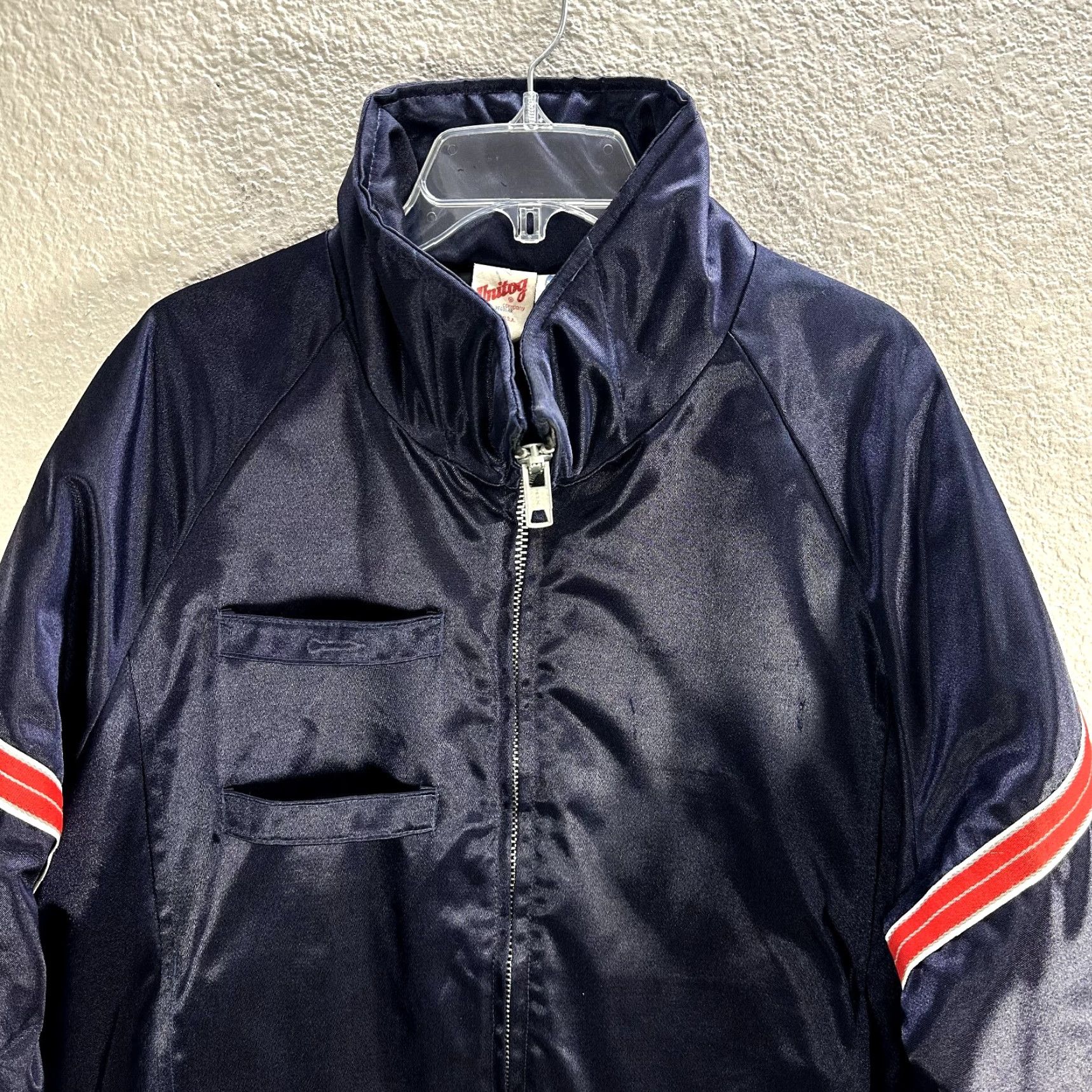 Vintage VINTAGE Unitog Jacket Nylon Rayon Full Zip Pockets Blue 44 Men’s Parka Size US S / EU 44-46 / 1 - 4 Thumbnail