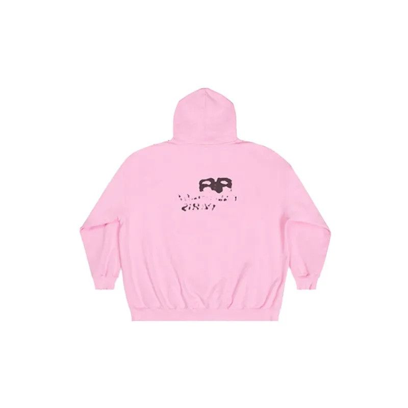 Balenciaga o1mt1gz0125 Hand-Drawn BB Icon Hoodie Large Fit in Pink Size XXS / US 00 / IT 34 - 4 Thumbnail