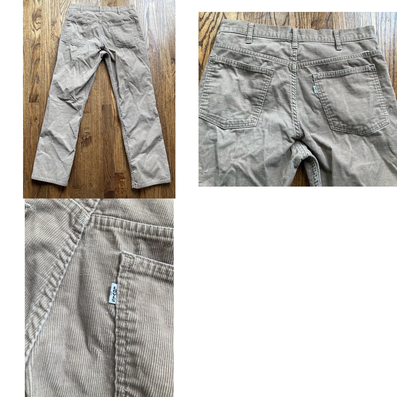 Levi's VINTAGE Levi's Pants Mens 33x32 Beige 519 USA Made 80s Corduroy Size US 33 - 8 Thumbnail