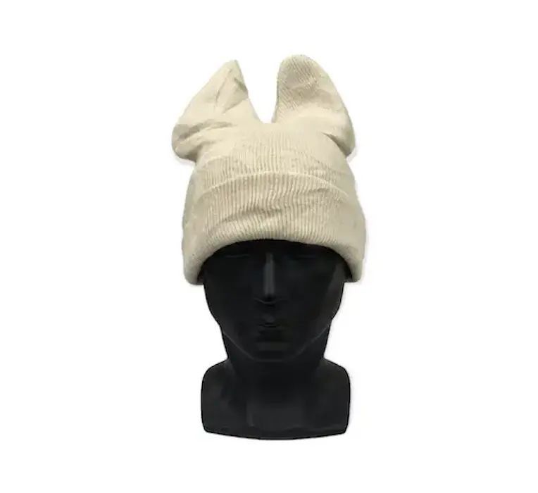 image of Devil Horn Plain Beanie Hat, Men's