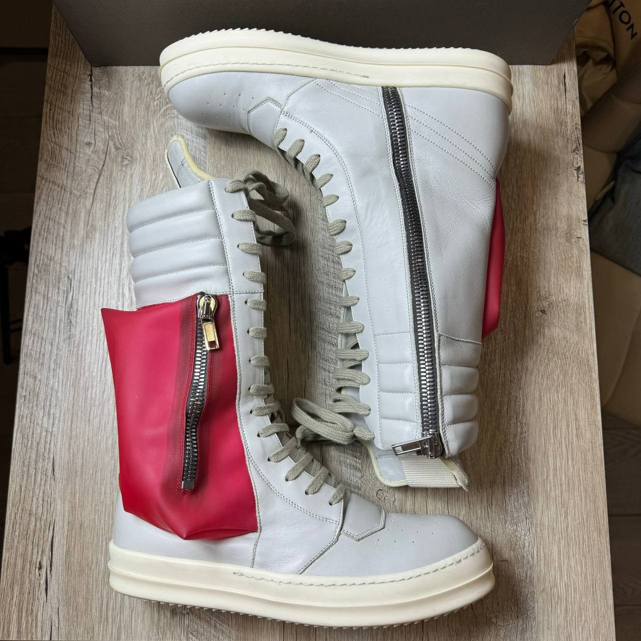 Rick Owens Rick Owens Cargobasket Oyster Red Size US 8 / EU 41 - 8 Thumbnail