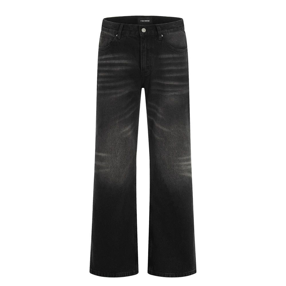 Jean Men's washed distressed retro punk gradient casual jeans Size US 32 / EU 48 - 1 Thumbnail