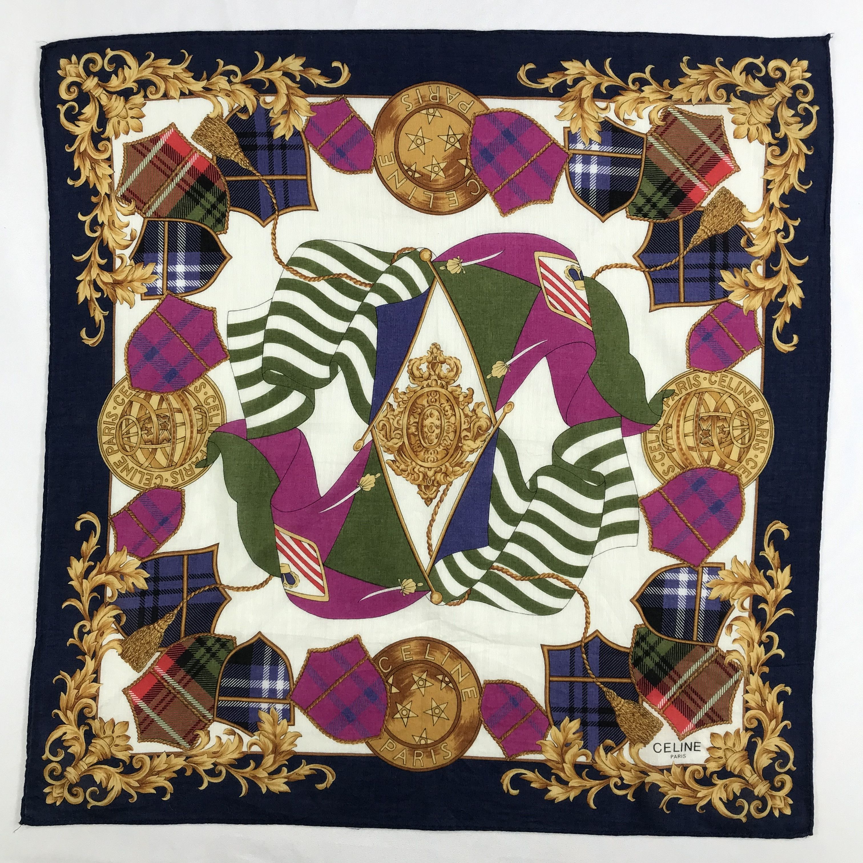Celine × Vintage Celine Bandana / Handkerchief / Neckerchief - S2602 Size ONE SIZE - 1 Thumbnail