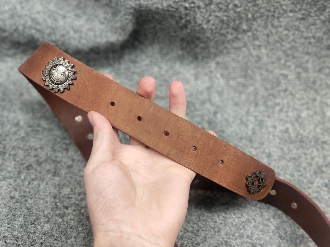 Etro Vintage 90's Etro Leather Metal iconic cows belt Old Money Size ONE SIZE - 10 Thumbnail