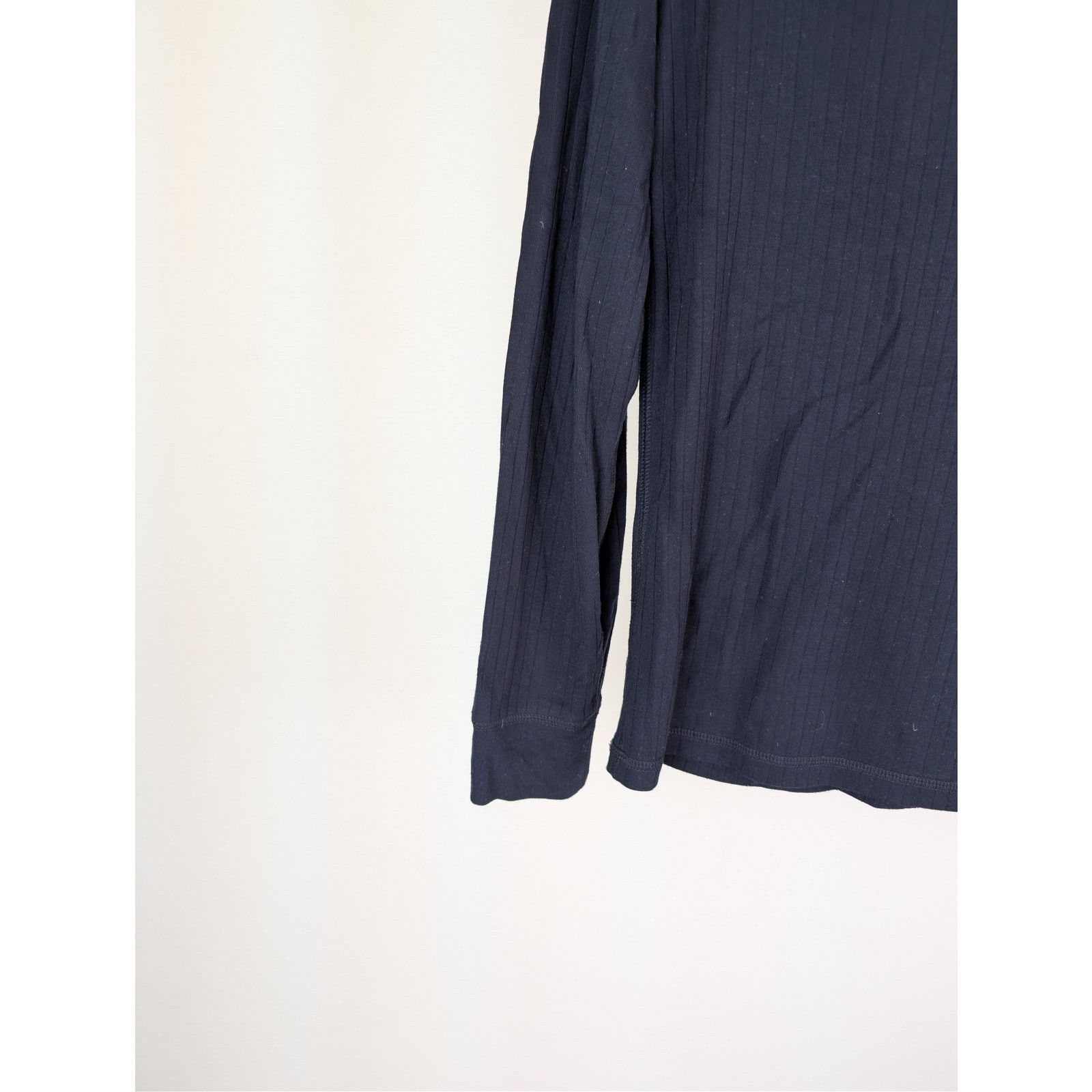 Vince o1rshd1 CC20 Raw Edge Long Sleeve Henley T-Shirt in Blue Size US S / EU 44-46 / 1 - 14 Thumbnail