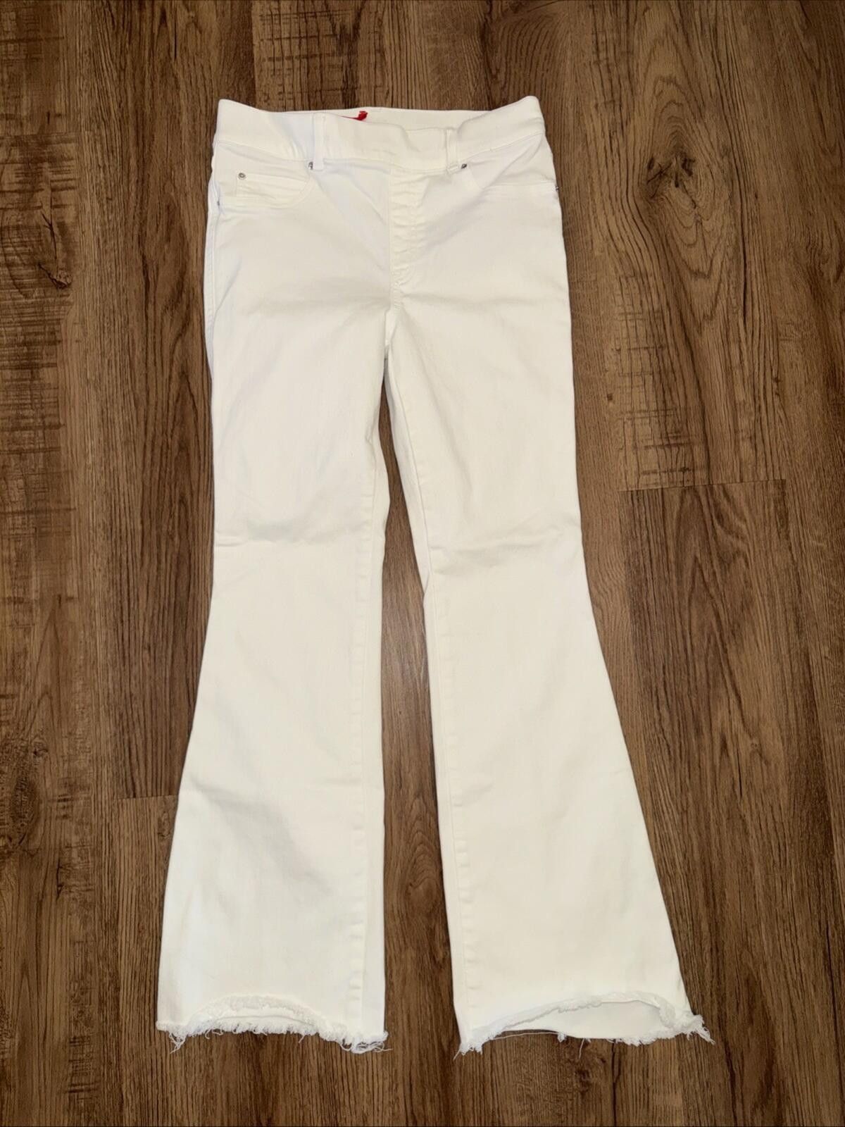 Domenico Spano Spanx EveryWear Flare Jeans High Rise 70s White Raw Hem Size 32" / US 10 / IT 46 - 2 Thumbnail