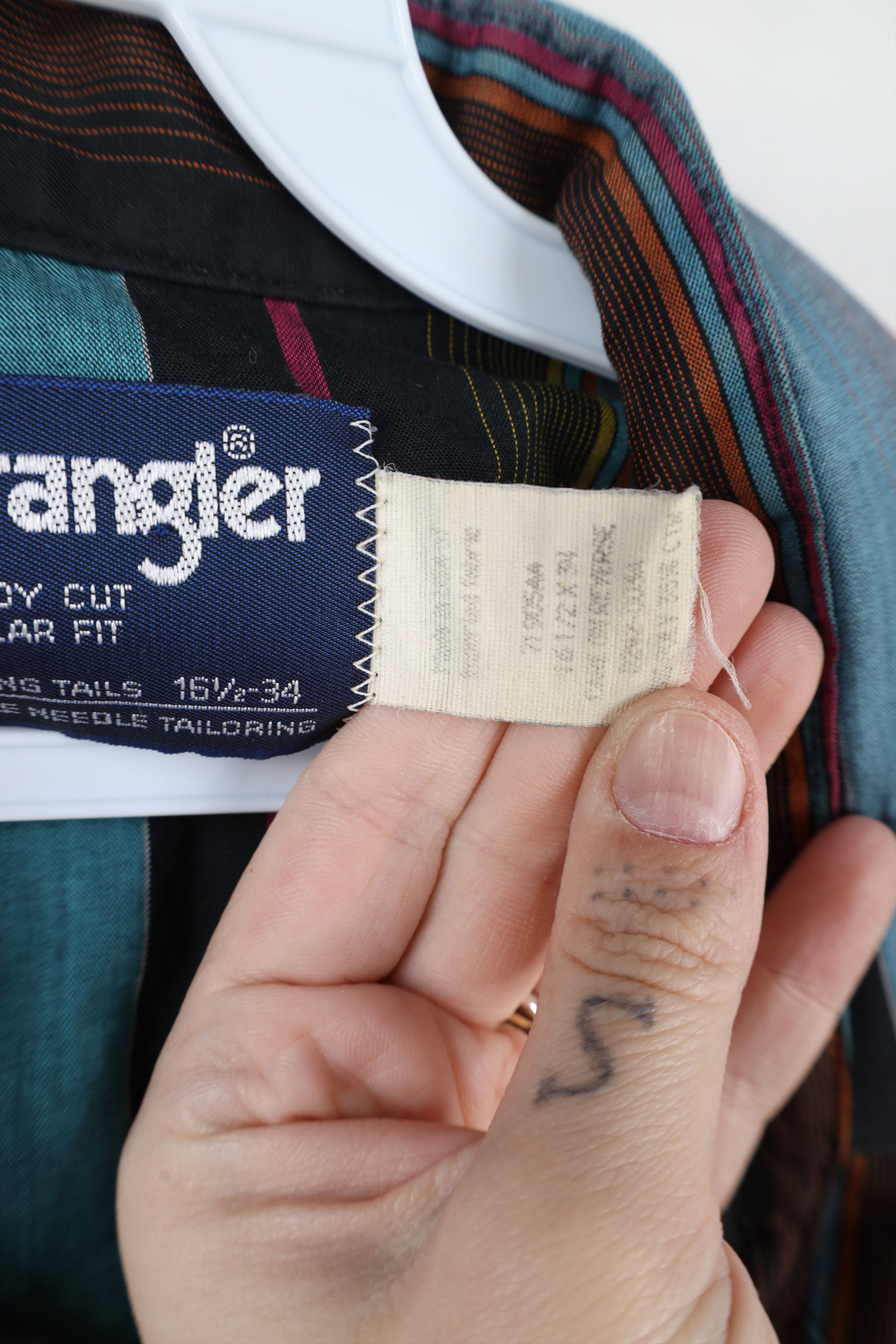 Vintage × Wrangler Vintage 90s Wrangler Rainbow Striped Button Shirt USA Size US M / EU 48-50 / 2 - 5 Thumbnail