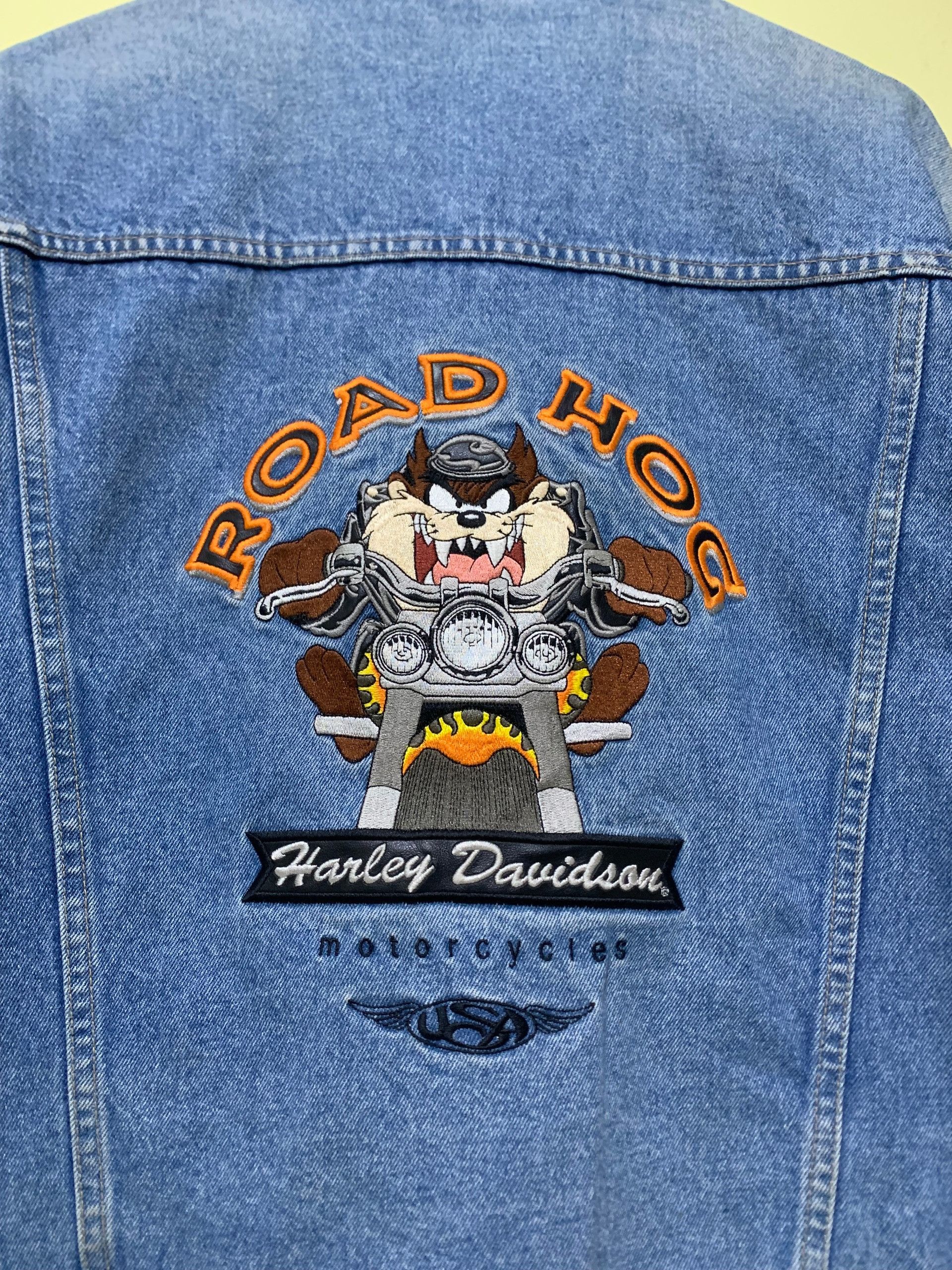 Harley Davidson Vintage 90s Harley Davidson x Looney Tunes Denim Jacket Size US S / EU 44-46 / 1 - 1 Thumbnail