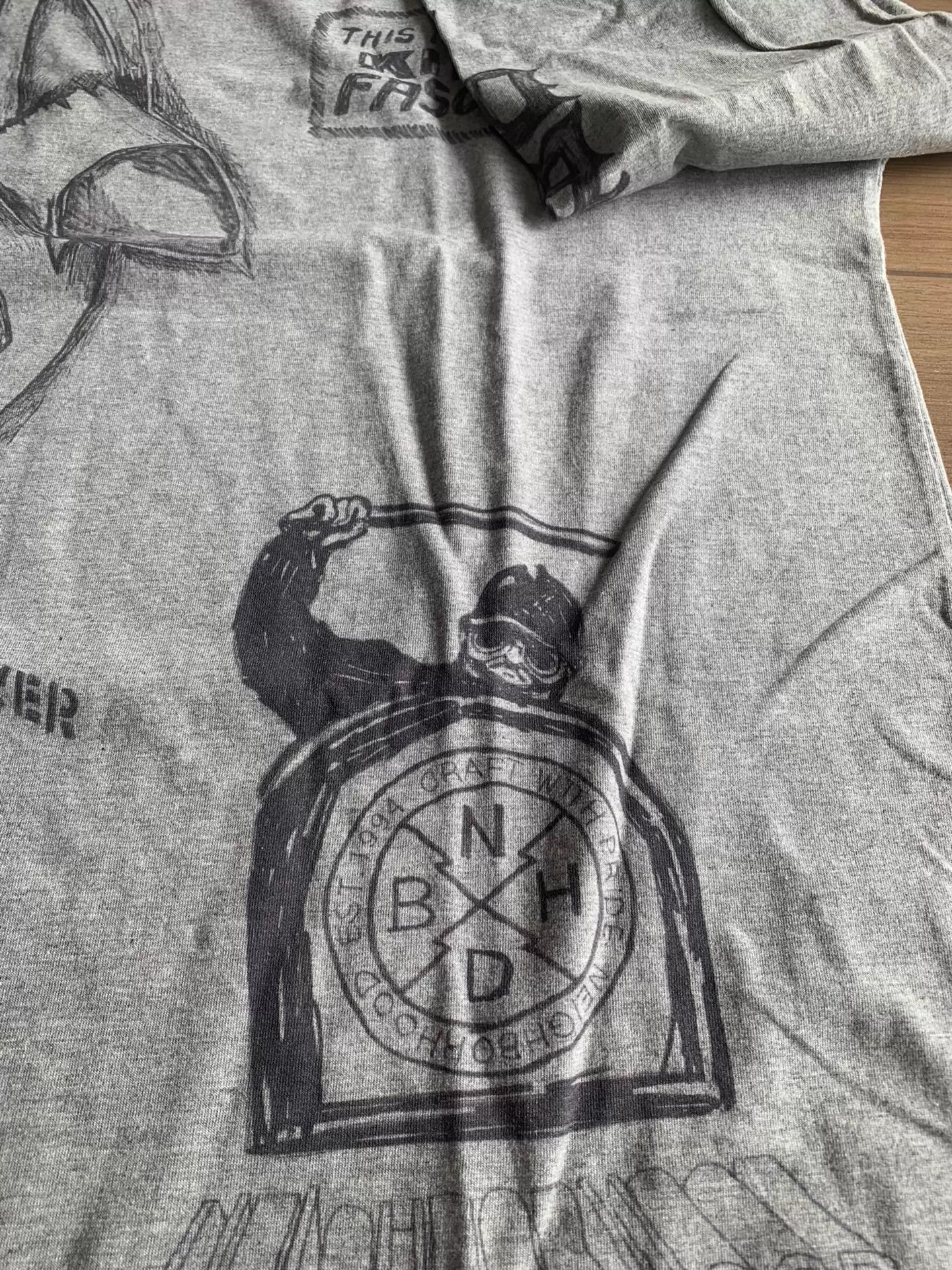 Neighborhood NEIGHBORHOOD LS18 Letter Print Gray TEE XXL Unisex Size US XXL / EU 58 / 5 - 5 Thumbnail