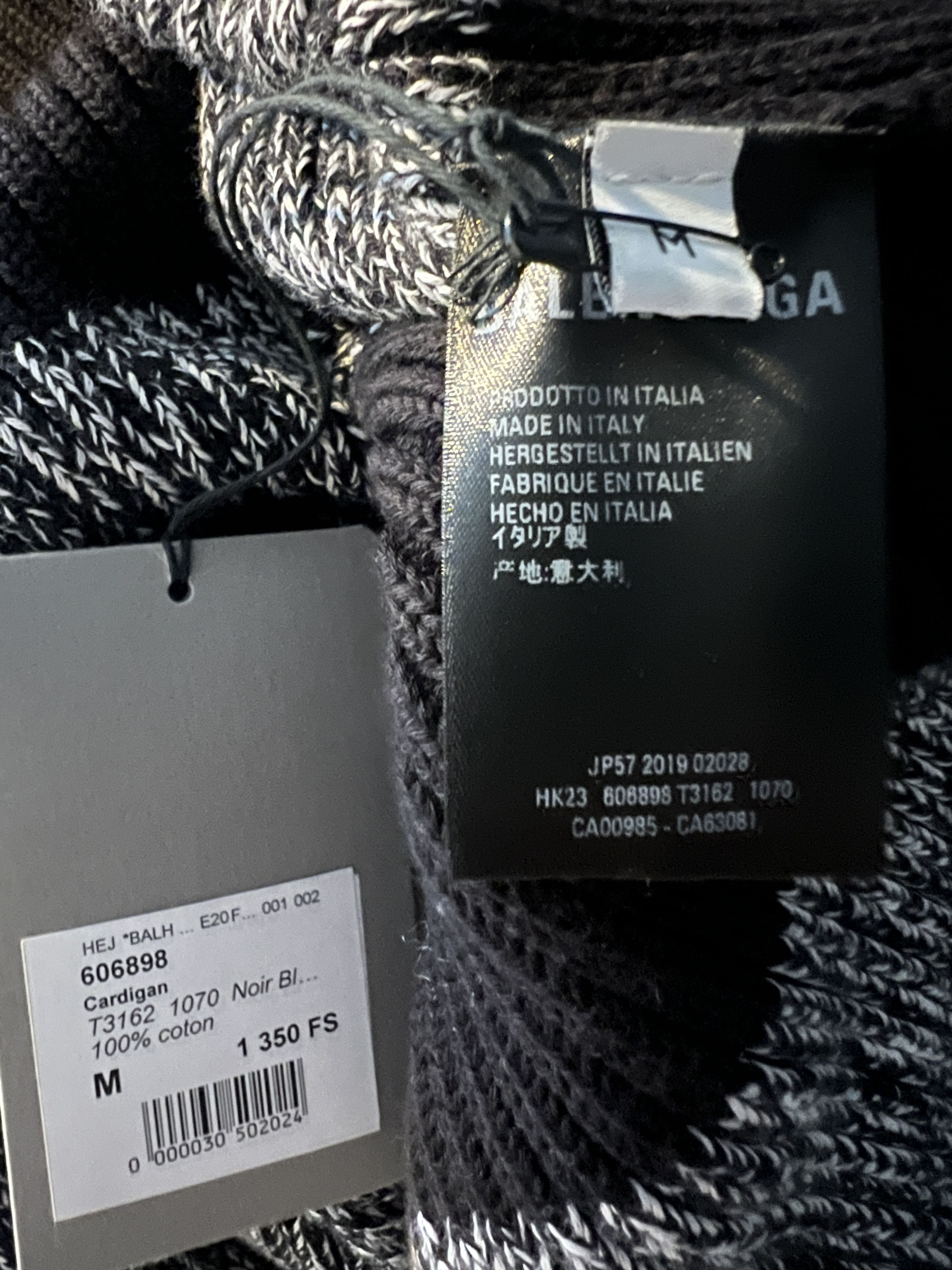 Balenciaga logo print stripped cardigan Size US M / EU 48-50 / 2 - 6 Thumbnail