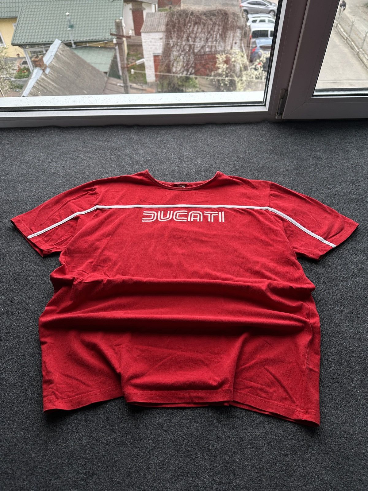 Ducati DUCATI 🚨 RACING RED TEE BIG LOGO MOTORCYCLE MOTO SPORT Size US XL / EU 56 / 4 - 2 Thumbnail
