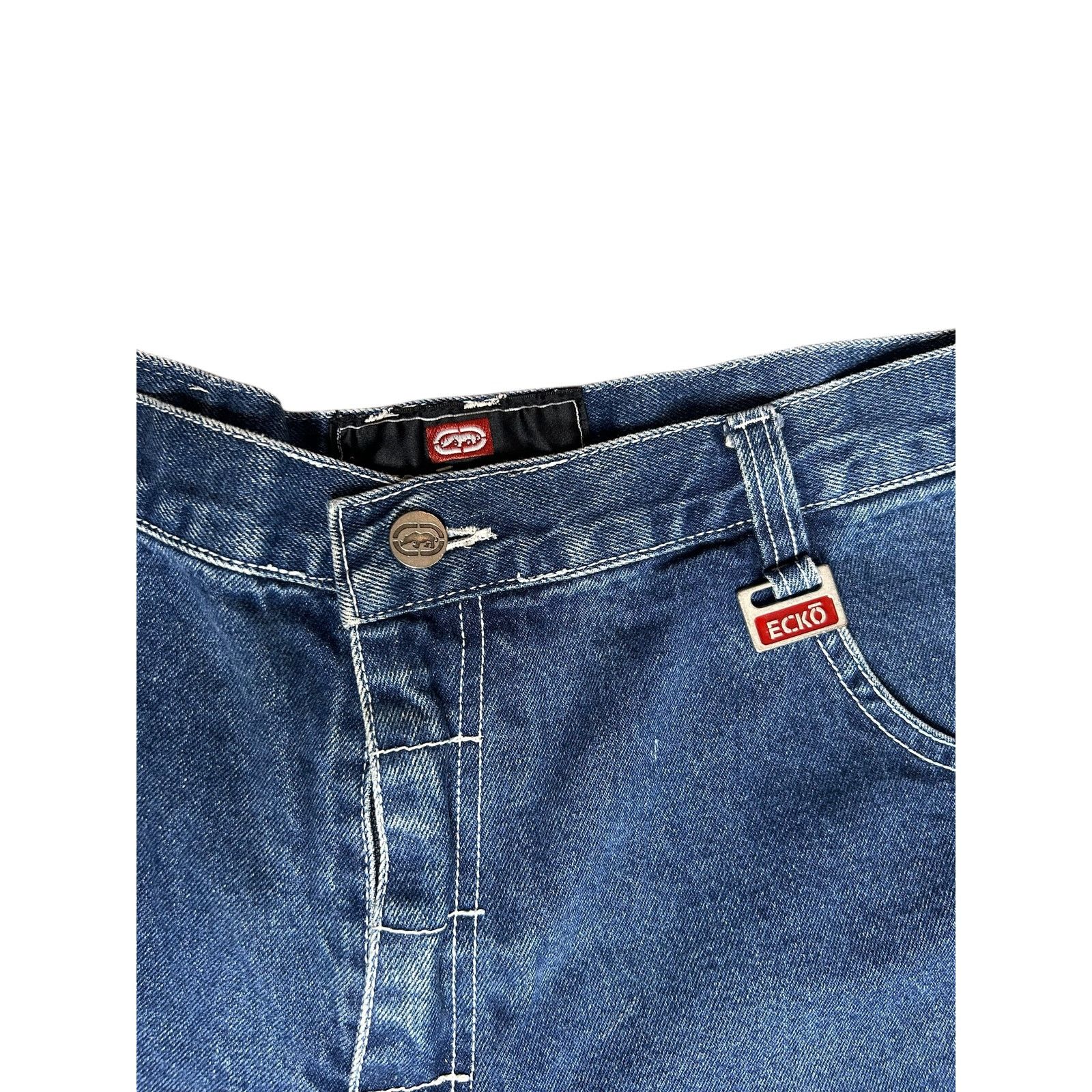 Ecko Unltd. × Vintage Vintage Y2k Ecko Unltd Carpenter Denim Jean Shorts Size US 38 / EU 54 - 7 Thumbnail