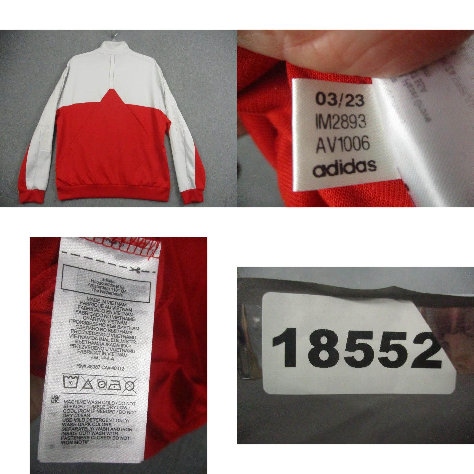 Adidas Adidas Tiro TT Track Jacket Mens M Red White Full Zip Pockets Colorblock 3-Stripes Sports Activewear Mens Size US M / EU 48-50 / 2 - 9 Thumbnail
