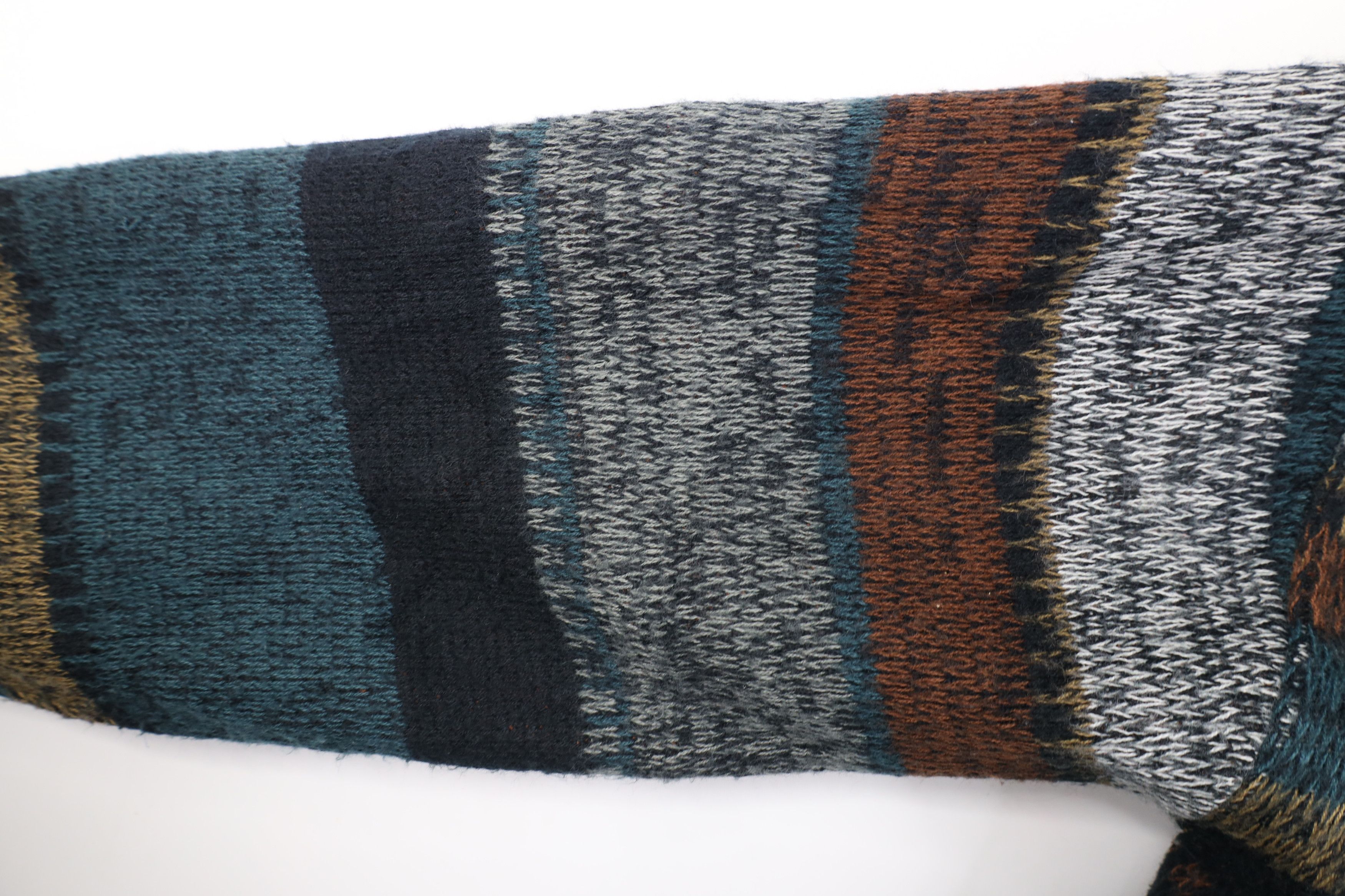 Vintage Vintage 90s Streetwear Knit V-Neck Sweater Earth Tone Size US XL / EU 56 / 4 - 5 Thumbnail