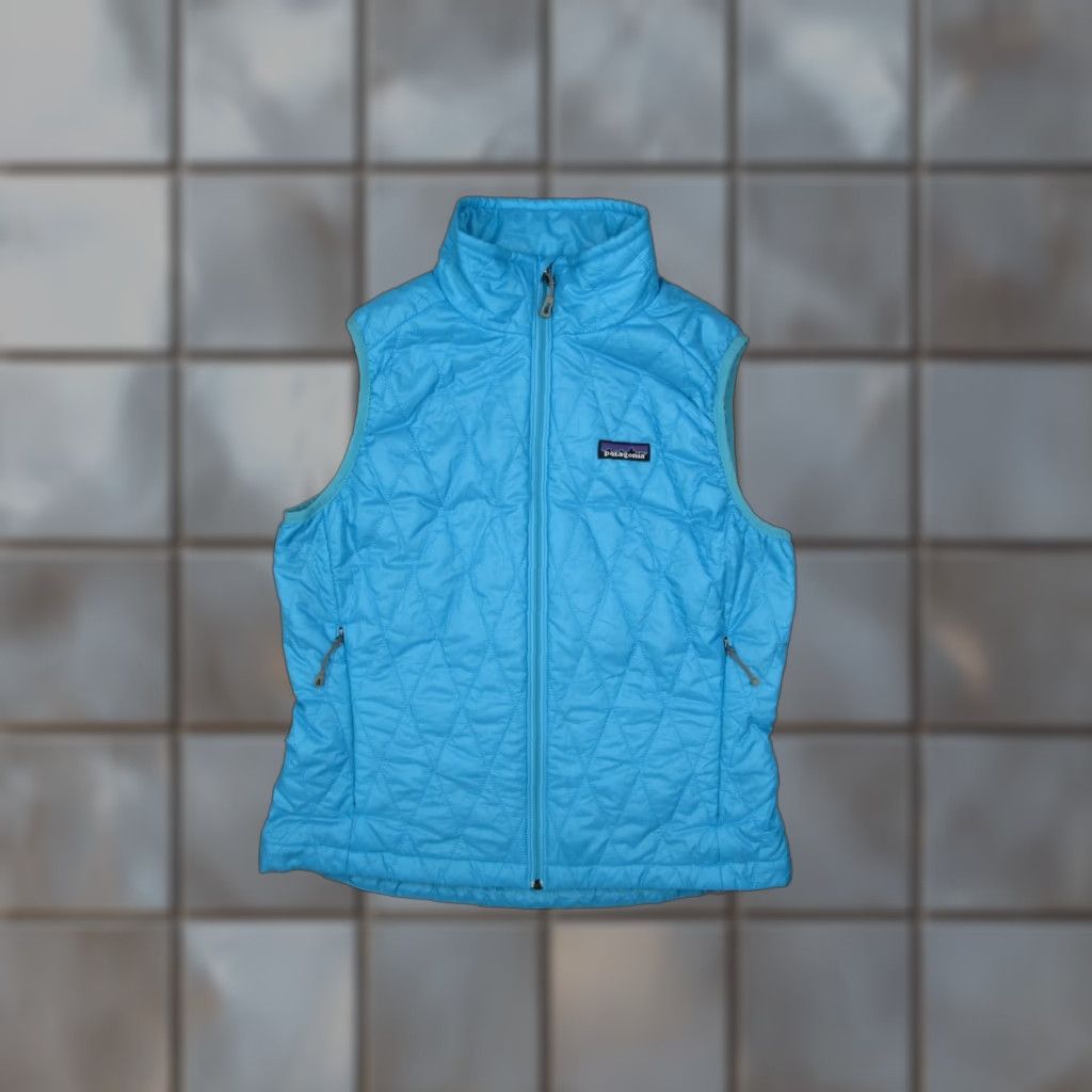 Patagonia PATAGONIA Vest Womens Small Blue Nano Puff Full Zip Primaloft Insulated Lightweight Quilted 2010s Bohemian Nature Outdoor City Classic Puffer Size S / US 4 / IT 40 - 1 Thumbnail
