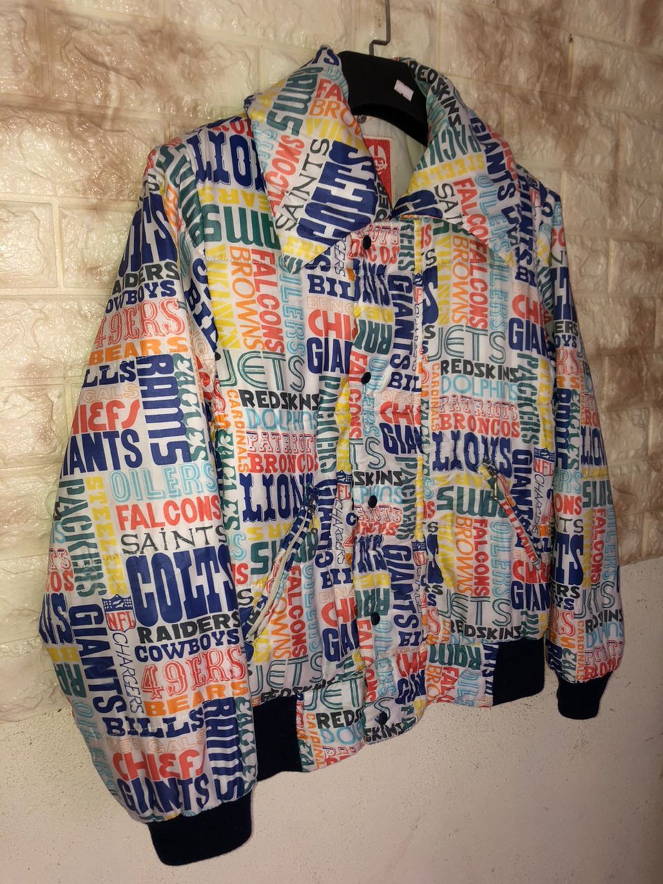 NFL Vintage VFL Overprinted All Logo Jacket by GTO Size US M / EU 48-50 / 2 - 4 Thumbnail