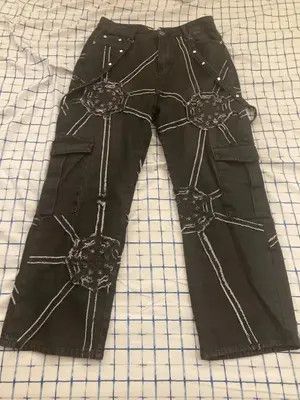 Naval Clothing Factory goth punk straight cargo jeans Size US 30 / EU 46 - 2 Thumbnail