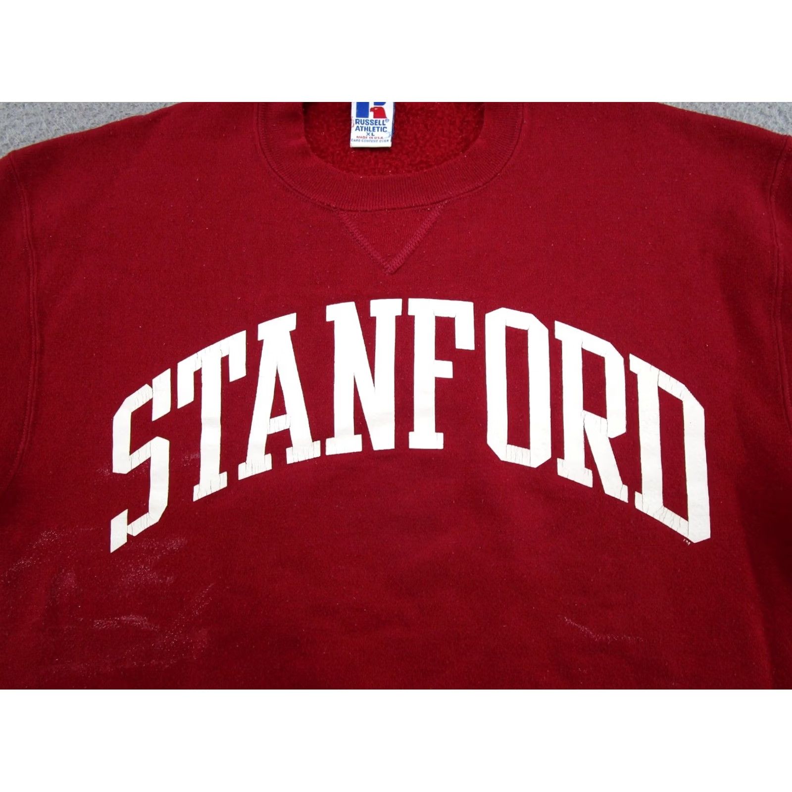 Russell Athletic VINTAGE Russell Athletic Crewneck Sweatshirt XL Men Red 90s Stanford Cardinals Size US XL / EU 56 / 4 - 2 Thumbnail