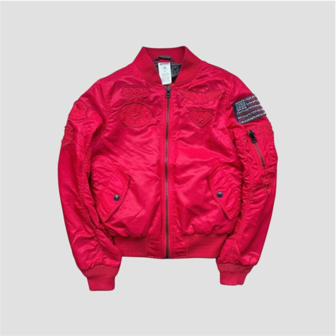 True Religion True Religion Alpha Bomber Jacket – Skull Back Patch – S Size S / US 4 / IT 40 - 1 Thumbnail
