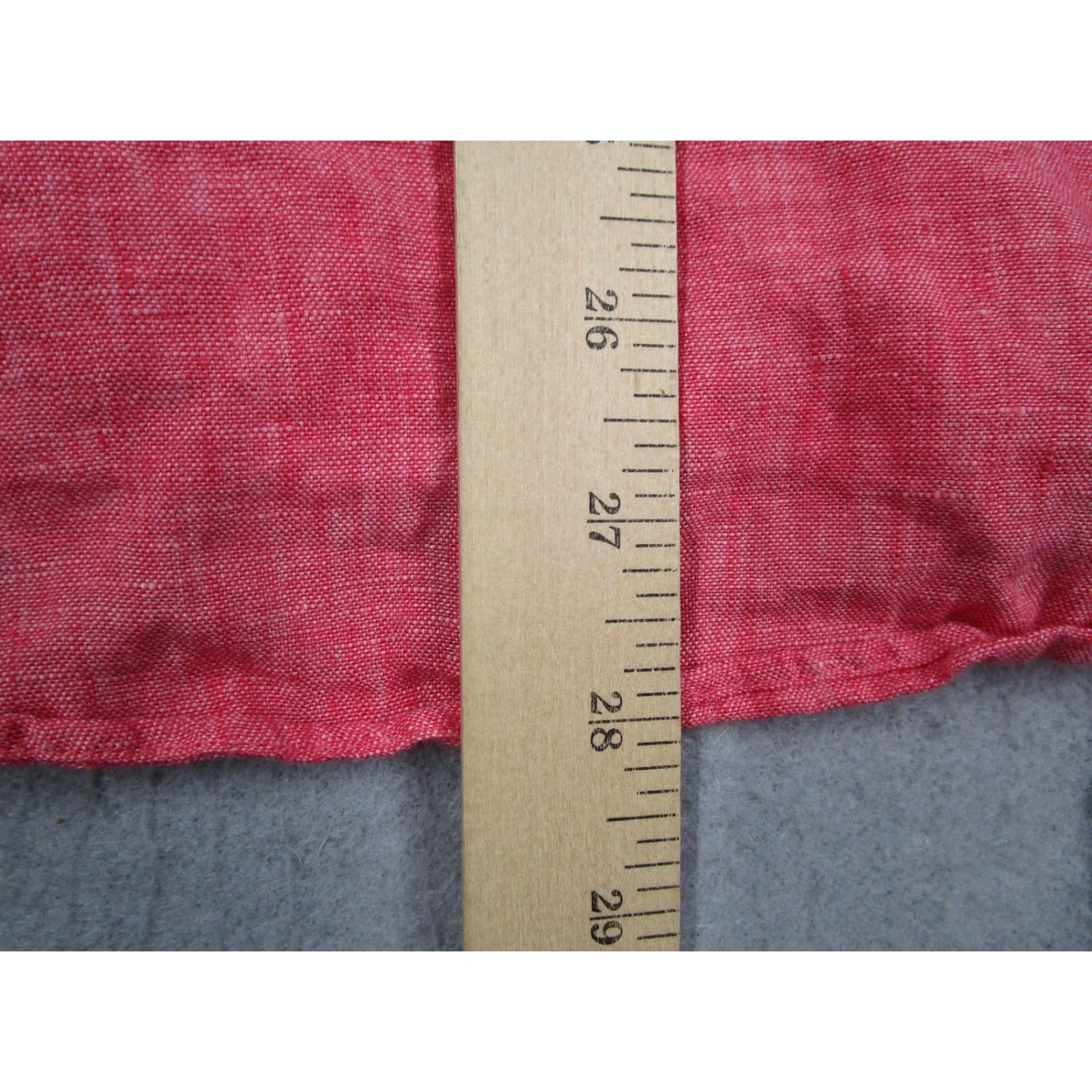 Murano Murano Shirt Mens L Red Slim Linen Button-Up Long Sleeve Pockets Breathing Lightweight Casual 100% Linen Size US L / EU 52-54 / 3 - 7 Thumbnail