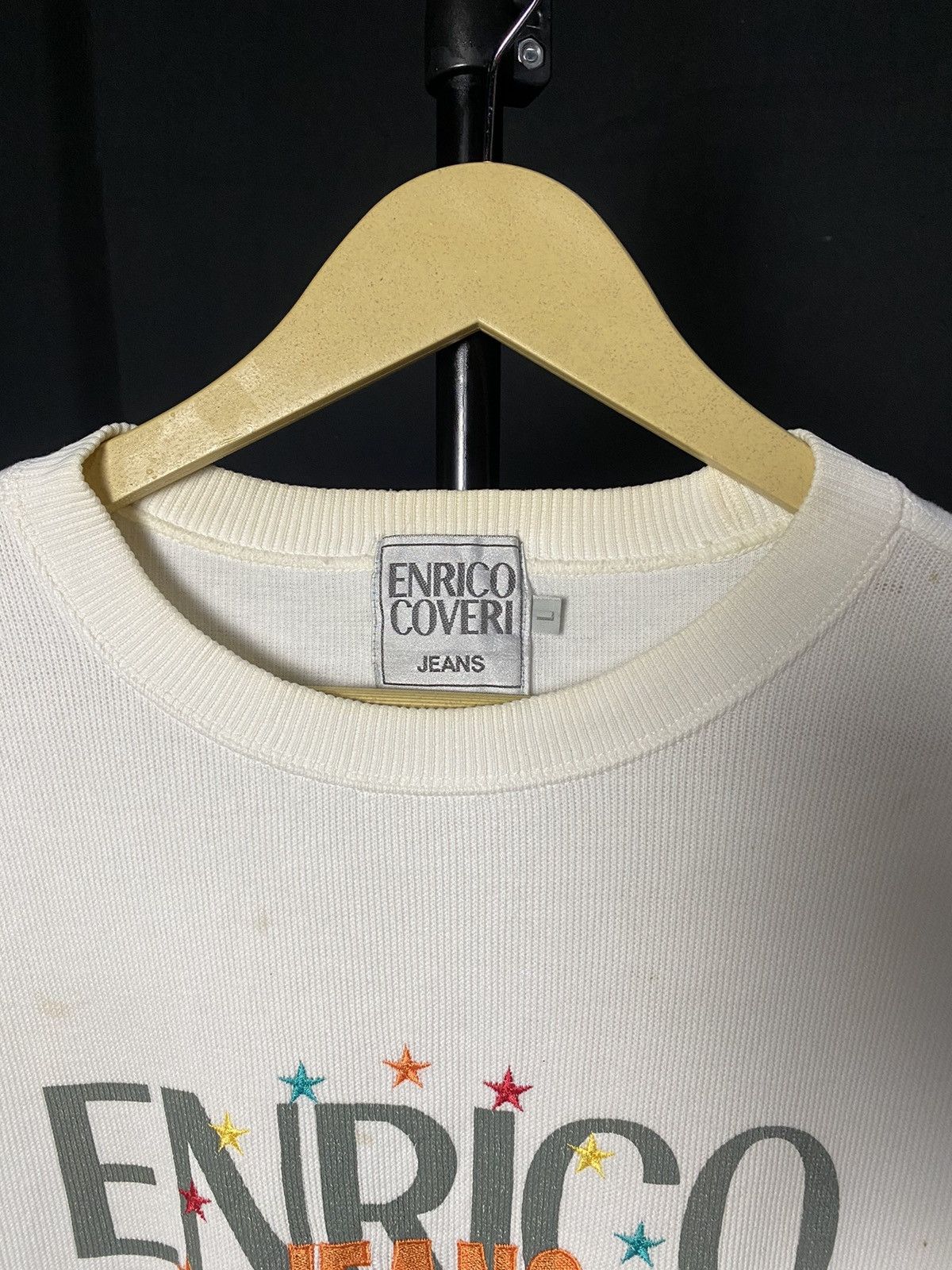 Enrico Coveri Vintage Enrico Coveri Jeans Embroidery Jumper Sweat Size US L / EU 52-54 / 3 - 7 Thumbnail