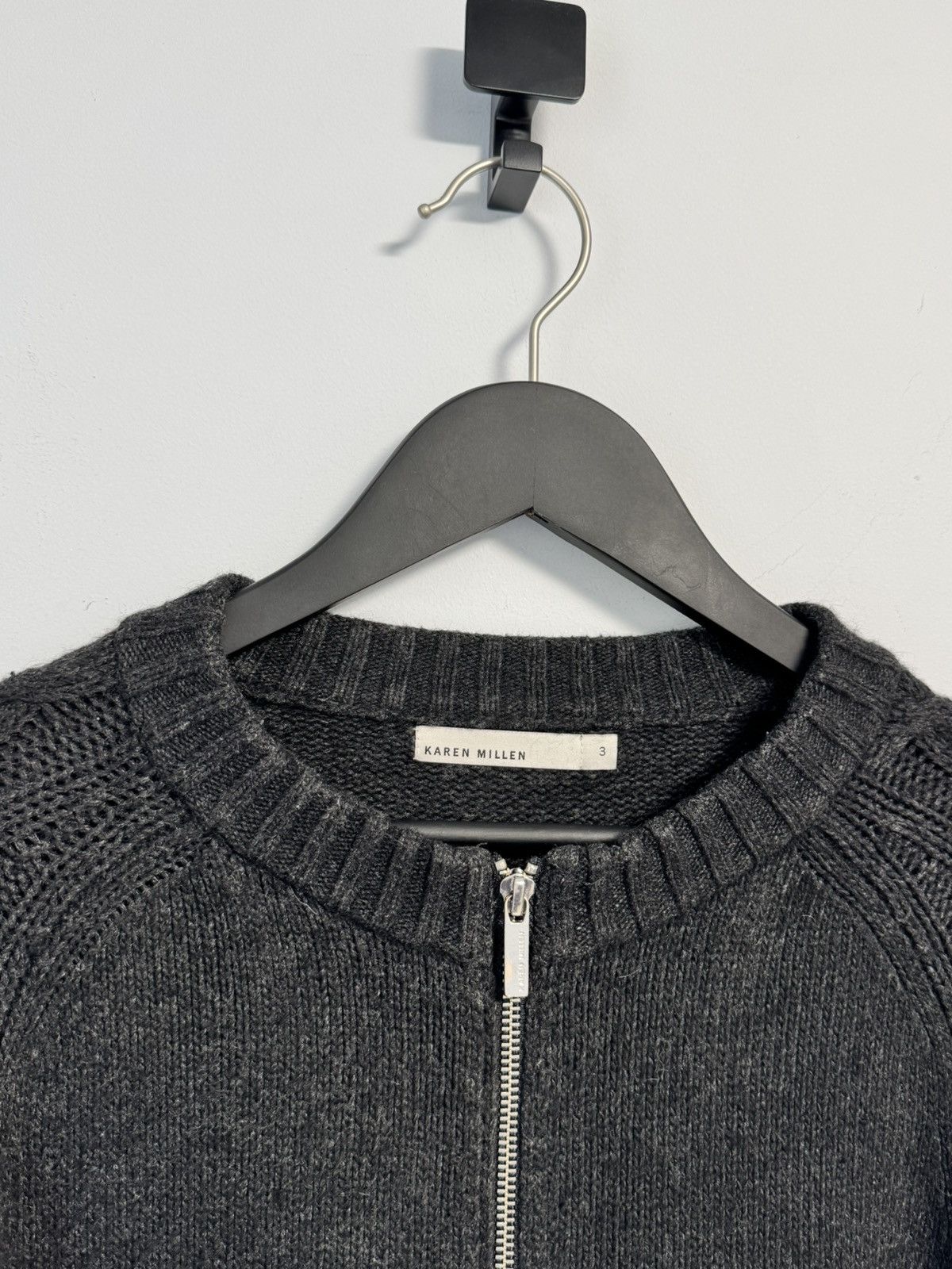Karen Millen Karen Millen Ribbed Zip Cardigan Sweater Size L Size M / US 6-8 / IT 42-44 - 2 Thumbnail