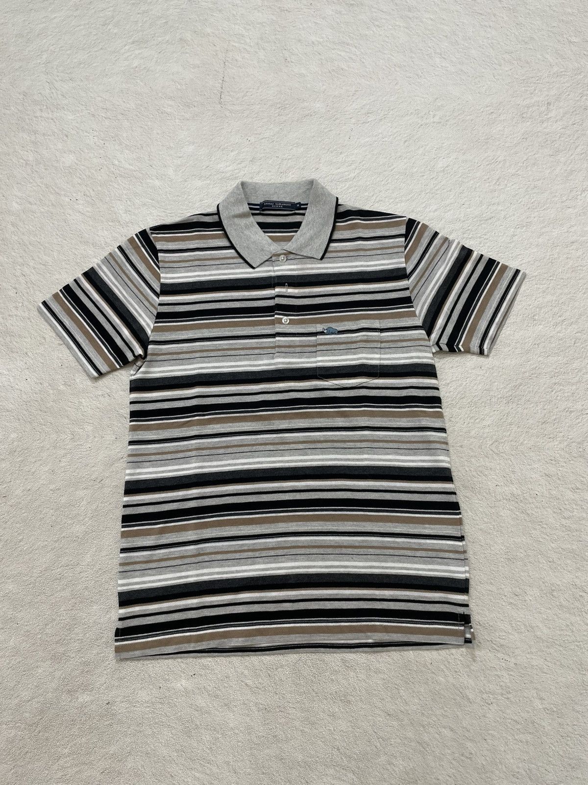 Issey Miyake 2000s Japanese Kansai Stripe Polo Shirt Y2K Ifsix Hysteric Size US M / EU 48-50 / 2 - 1 Thumbnail