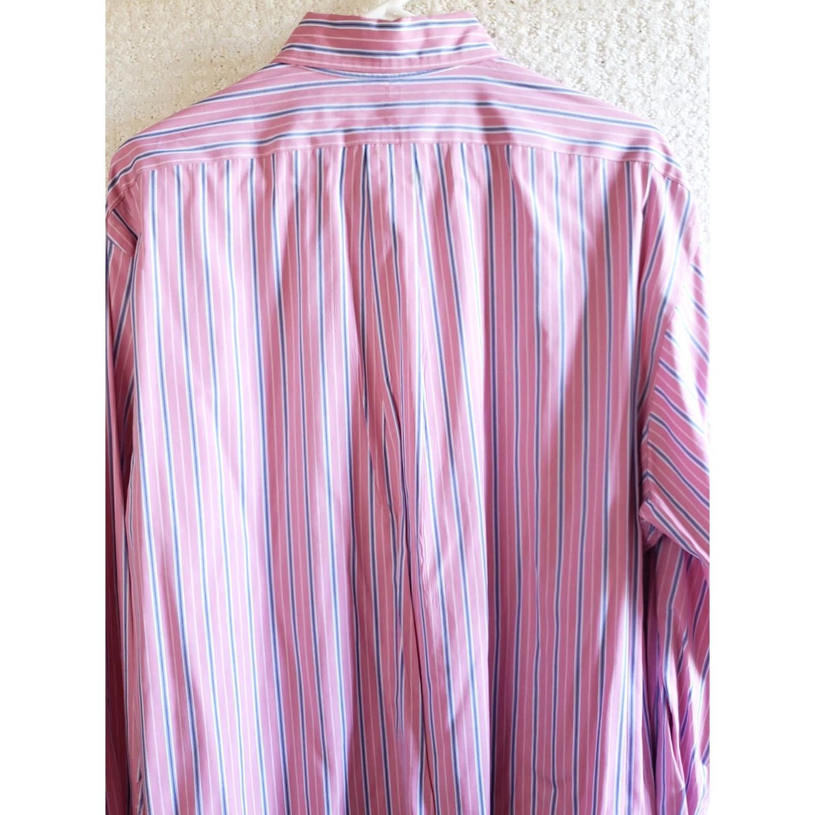 Polo Ralph Lauren Polo Ralph Lauren Men's Shirt Pink Striped Classic Fit Long Sleeve Size 16.5 51" Chest Regular Size Type Dress Shirt Boy? Size US L / EU 52-54 / 3 - 6 Thumbnail