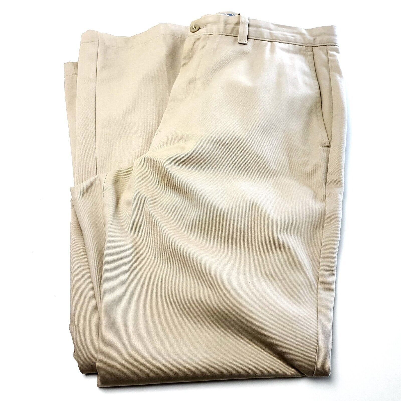 Hart Schaffner Marx Hart Schaffner Marx Cotton Chino Pants 36/30 Tan Flat Front Size US 36 / EU 52 - 1 Thumbnail