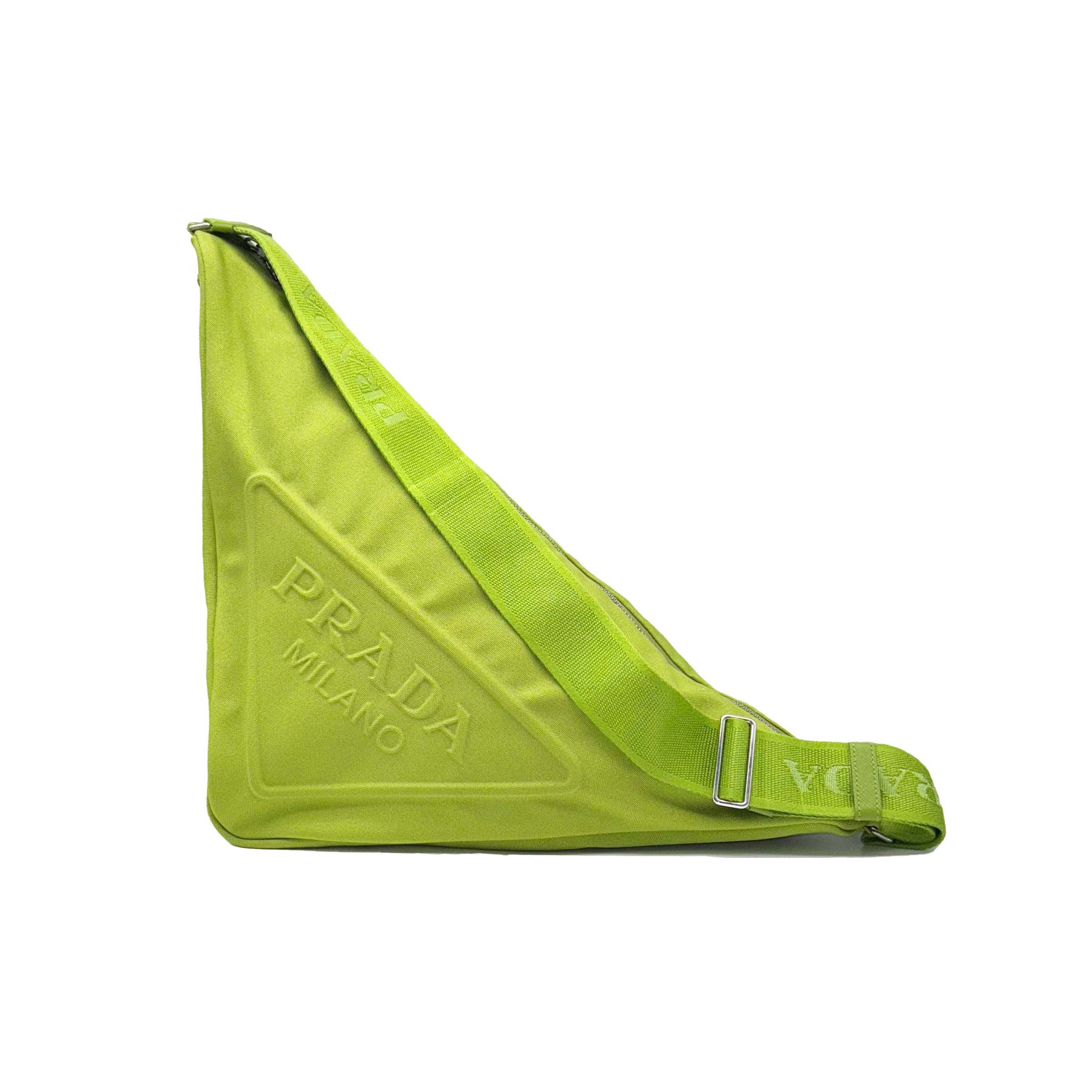 Prada Prada Avocado Canvas Micro Label Triangular Crossbody Bag Size ONE SIZE - 3 Thumbnail