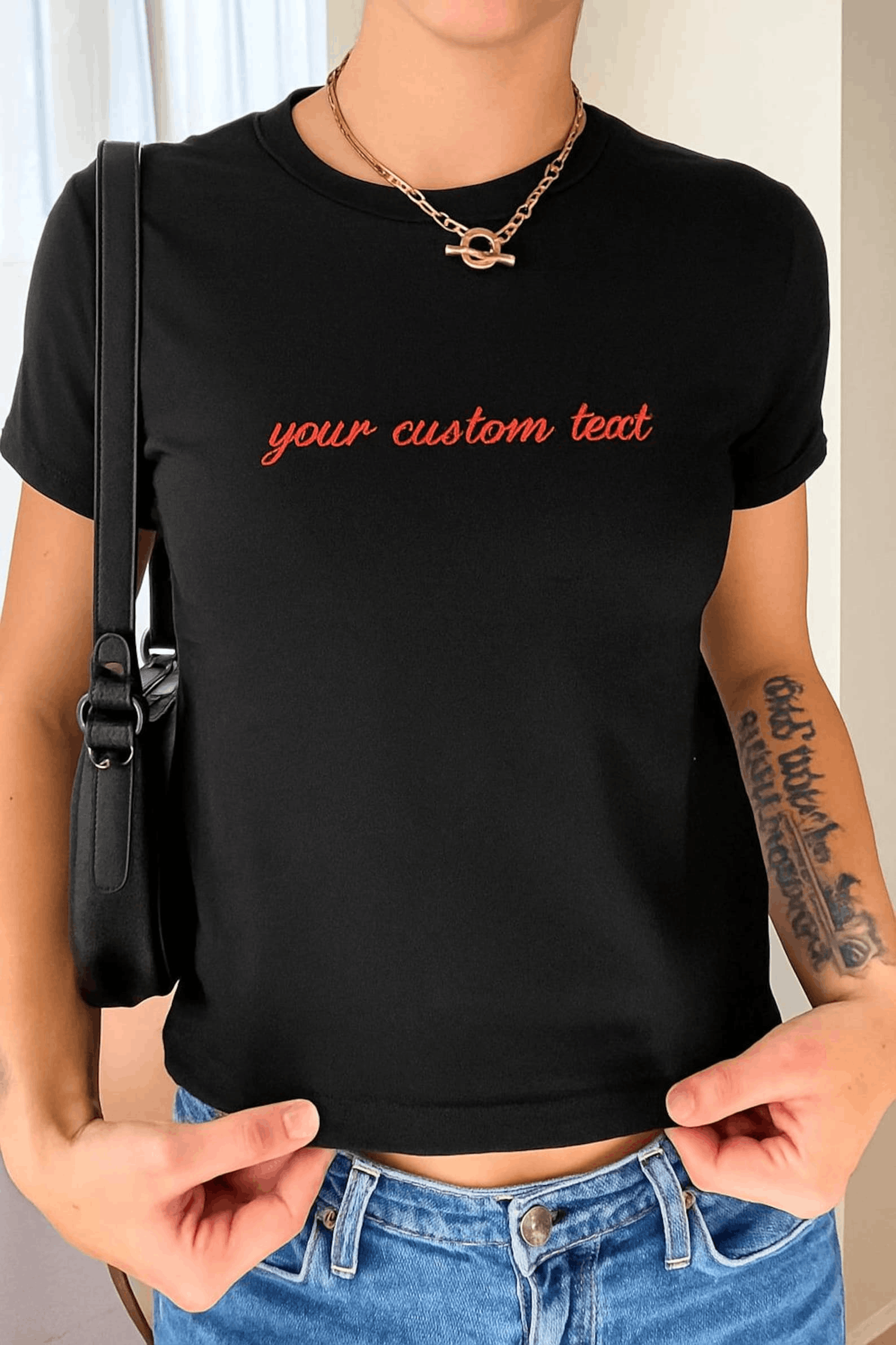 Other Personalized Embroidered Baby Tee – Y2K Custom Crop Top Size S / US 4 / IT 40 - 3 Thumbnail