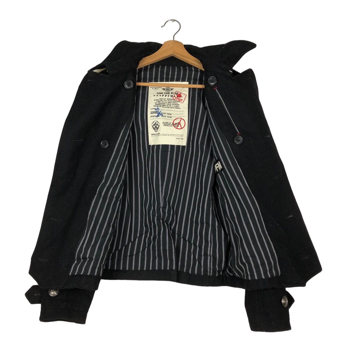 If Six Was Nine 🔥Cropped Biker Jacket Wool PPFM Japan Mink Fur Hoodie Size US M / EU 48-50 / 2 - 13 Thumbnail